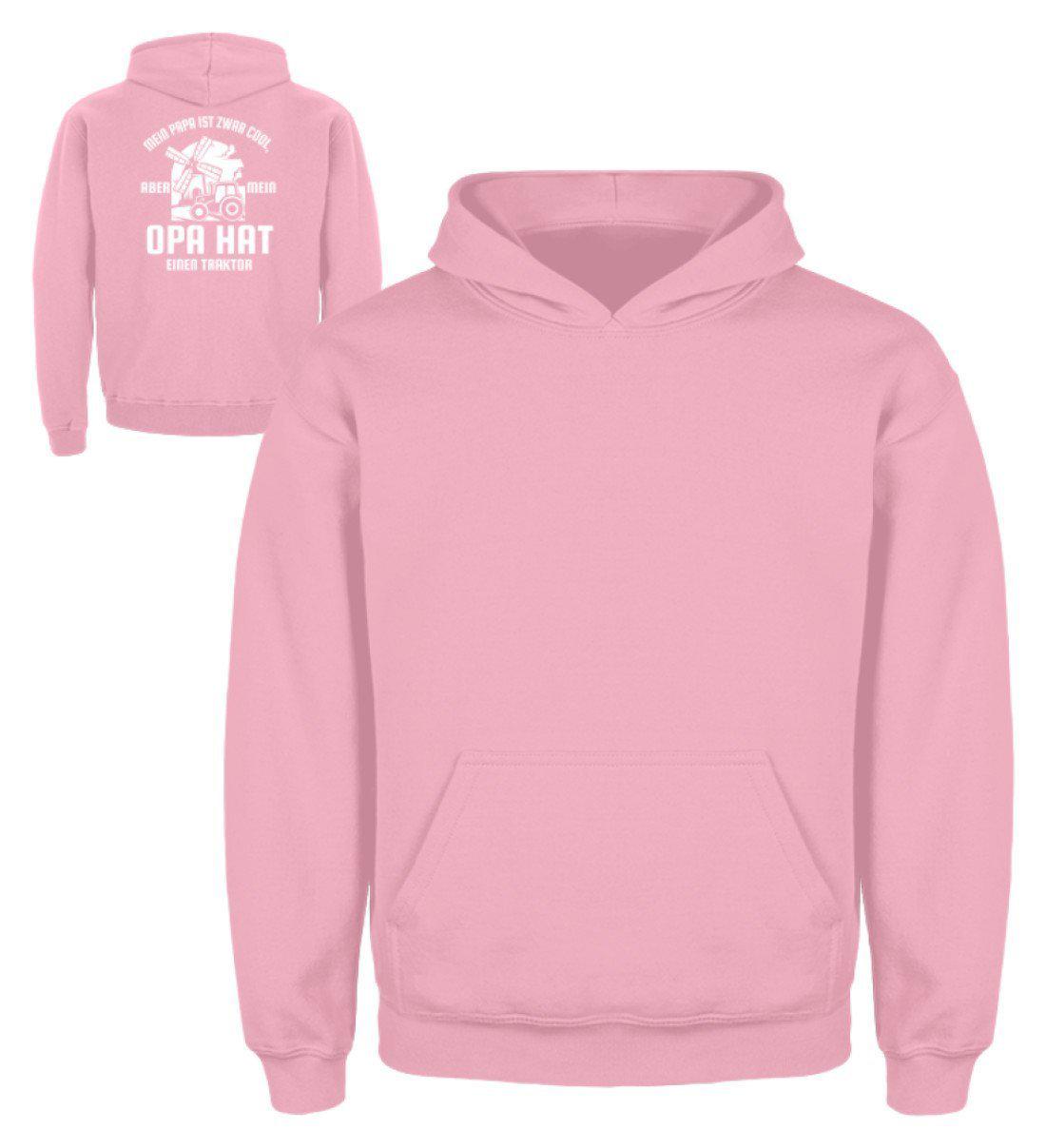 Opa hat Traktor · Kinder Kapuzenpullover Hoodie-Kinder Hoodie-Baby Pink-3/4 (98/104)-Agrarstarz