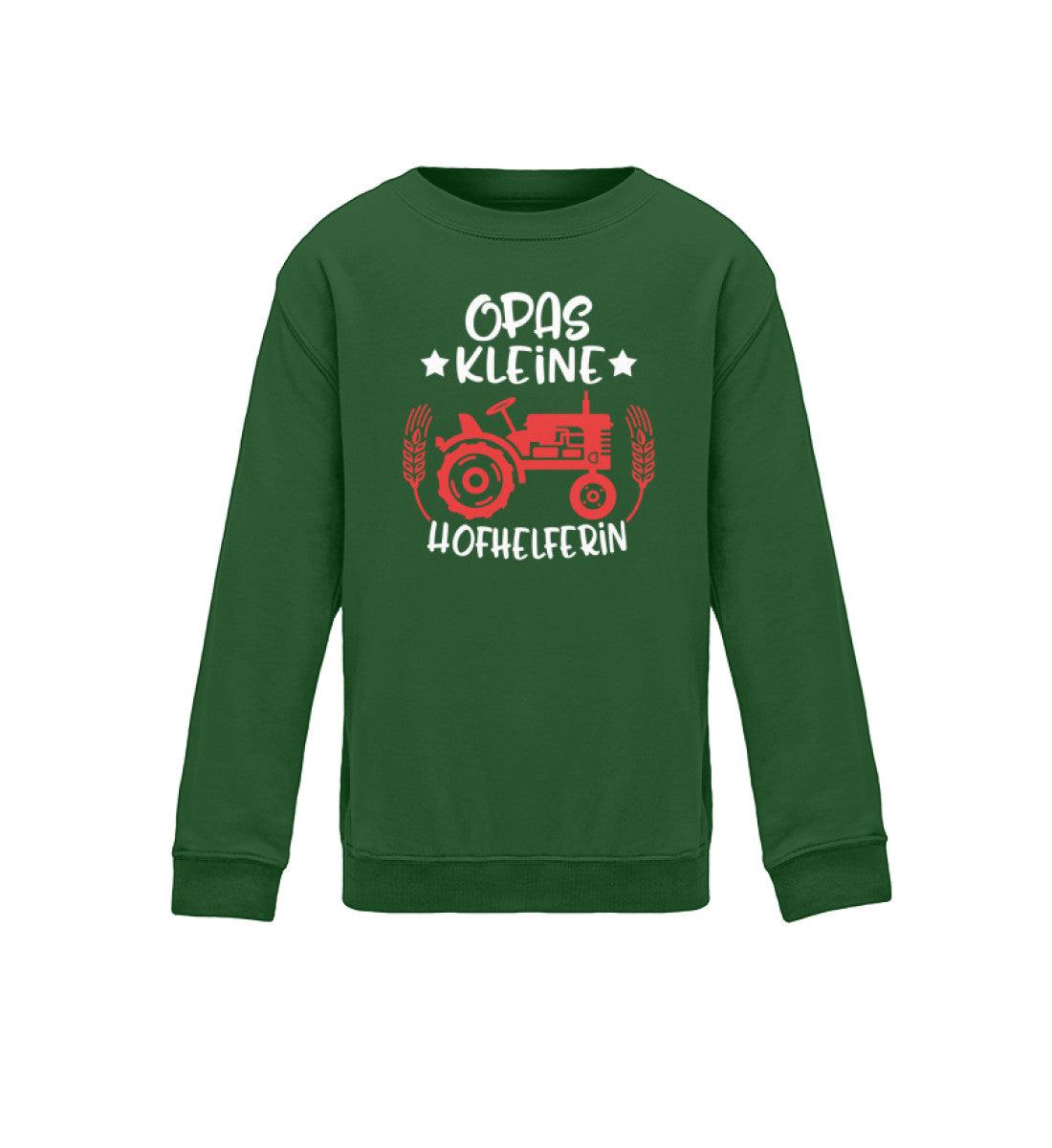 Opas kleine Hofhelferin · Kinder Sweatshirt-Kinder Sweatshirt-Bottle Green-12/14 (152/164)-Agrarstarz
