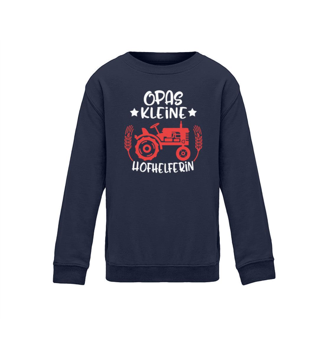 Opas kleine Hofhelferin · Kinder Sweatshirt-Kinder Sweatshirt-Oxford Navy-12/14 (152/164)-Agrarstarz