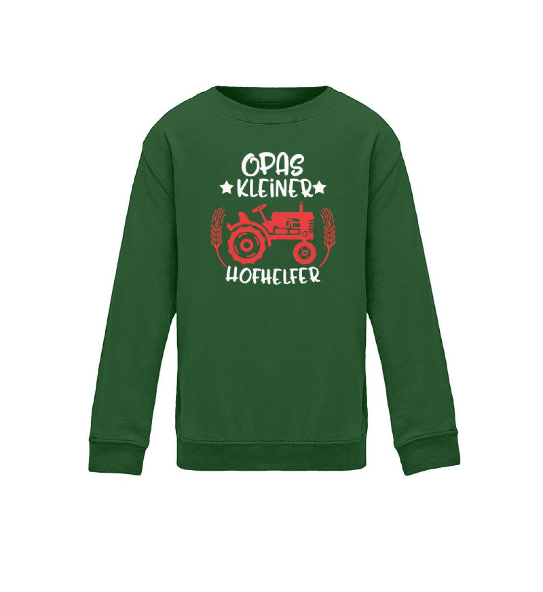 Opas kleiner Hofhelfer · Kinder Sweatshirt-Kinder Sweatshirt-Bottle Green-12/14 (152/164)-Agrarstarz