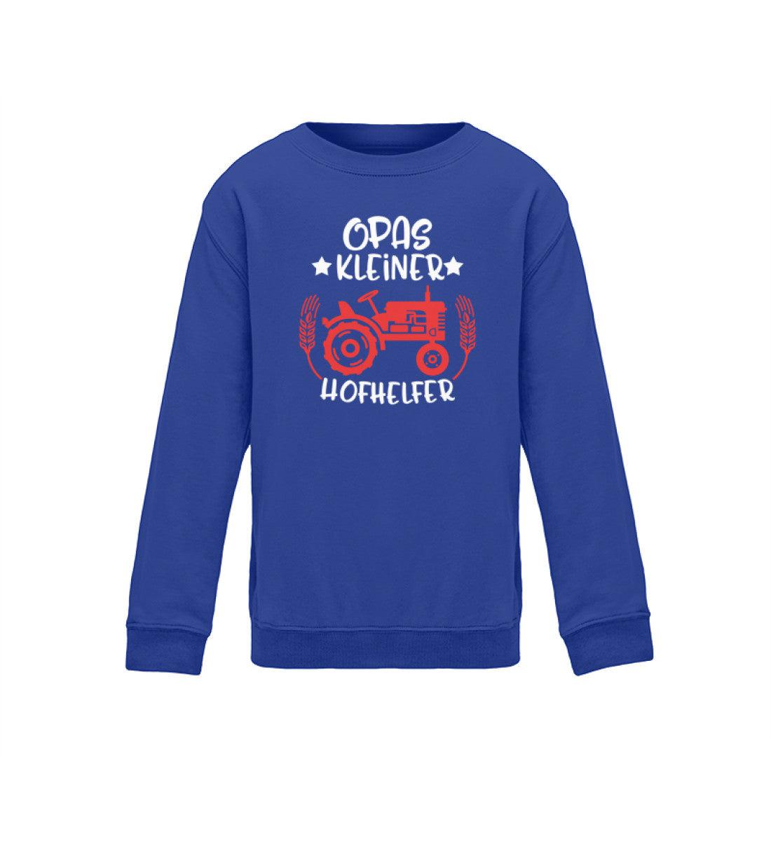 Opas kleiner Hofhelfer · Kinder Sweatshirt-Kinder Sweatshirt-Royal Blue-12/14 (152/164)-Agrarstarz