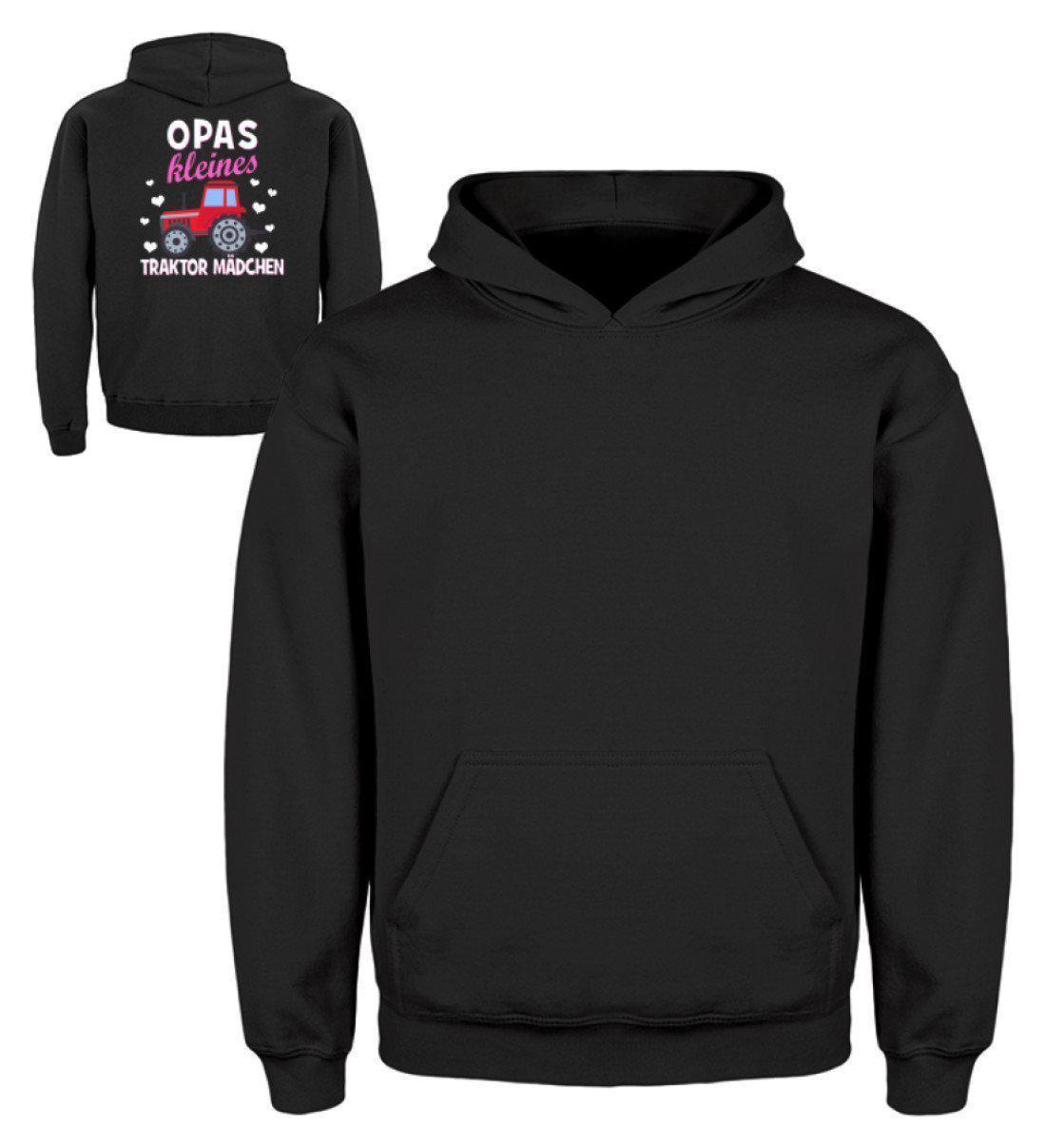 Opas kleines Traktor Mädchen · Kinder Kapuzenpullover Hoodie-Kinder Hoodie-Jet Black-3/4 (98/104)-Agrarstarz