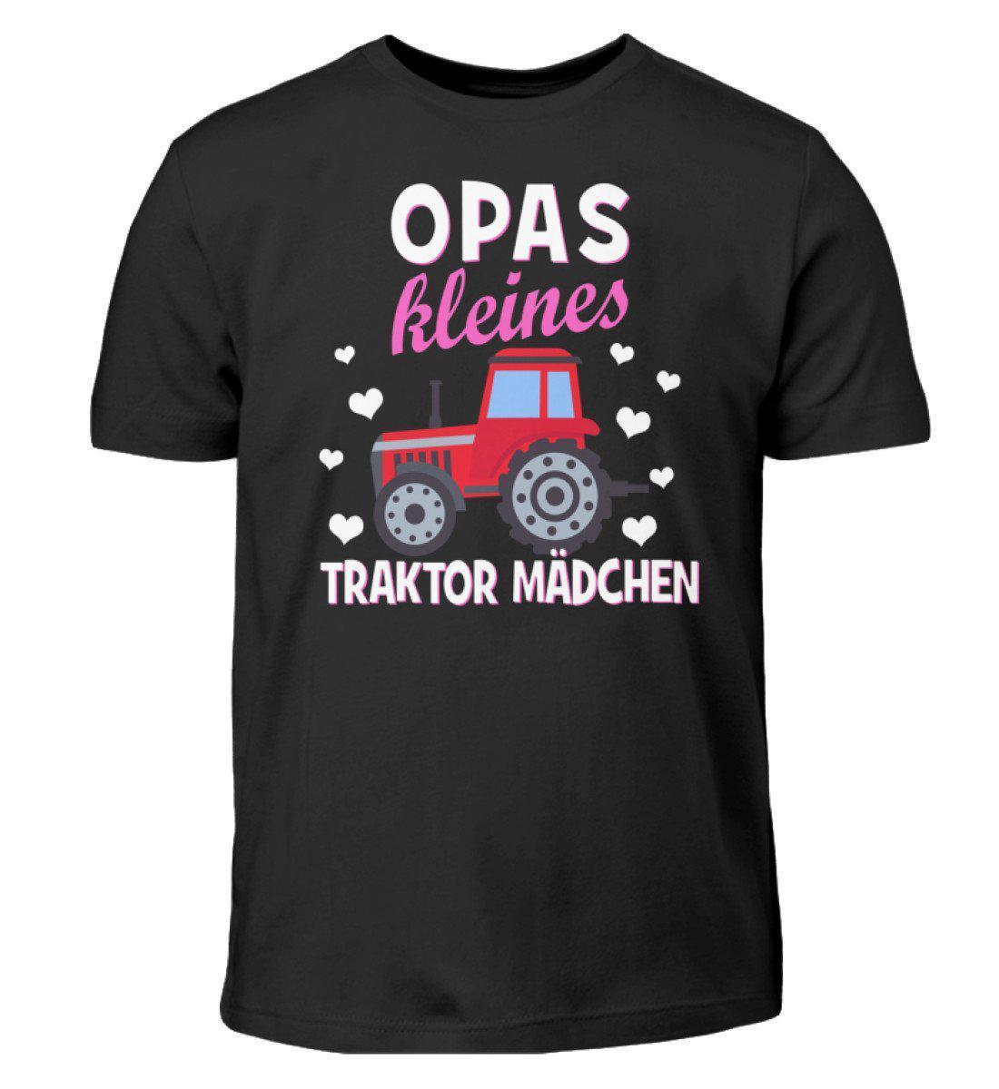 Opas kleines Traktor Mädchen · Kinder T-Shirt-Kinder T-Shirt-Black-3/4 (98/104)-Agrarstarz