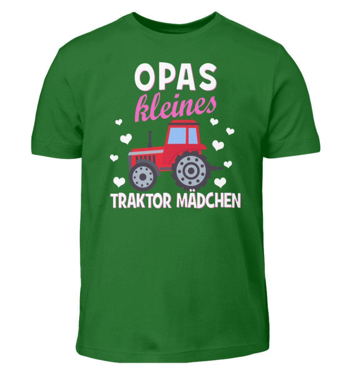 Opas kleines Traktor Mädchen · Kinder T-Shirt-Kinder T-Shirt-Kelly Green-3/4 (98/104)-Agrarstarz