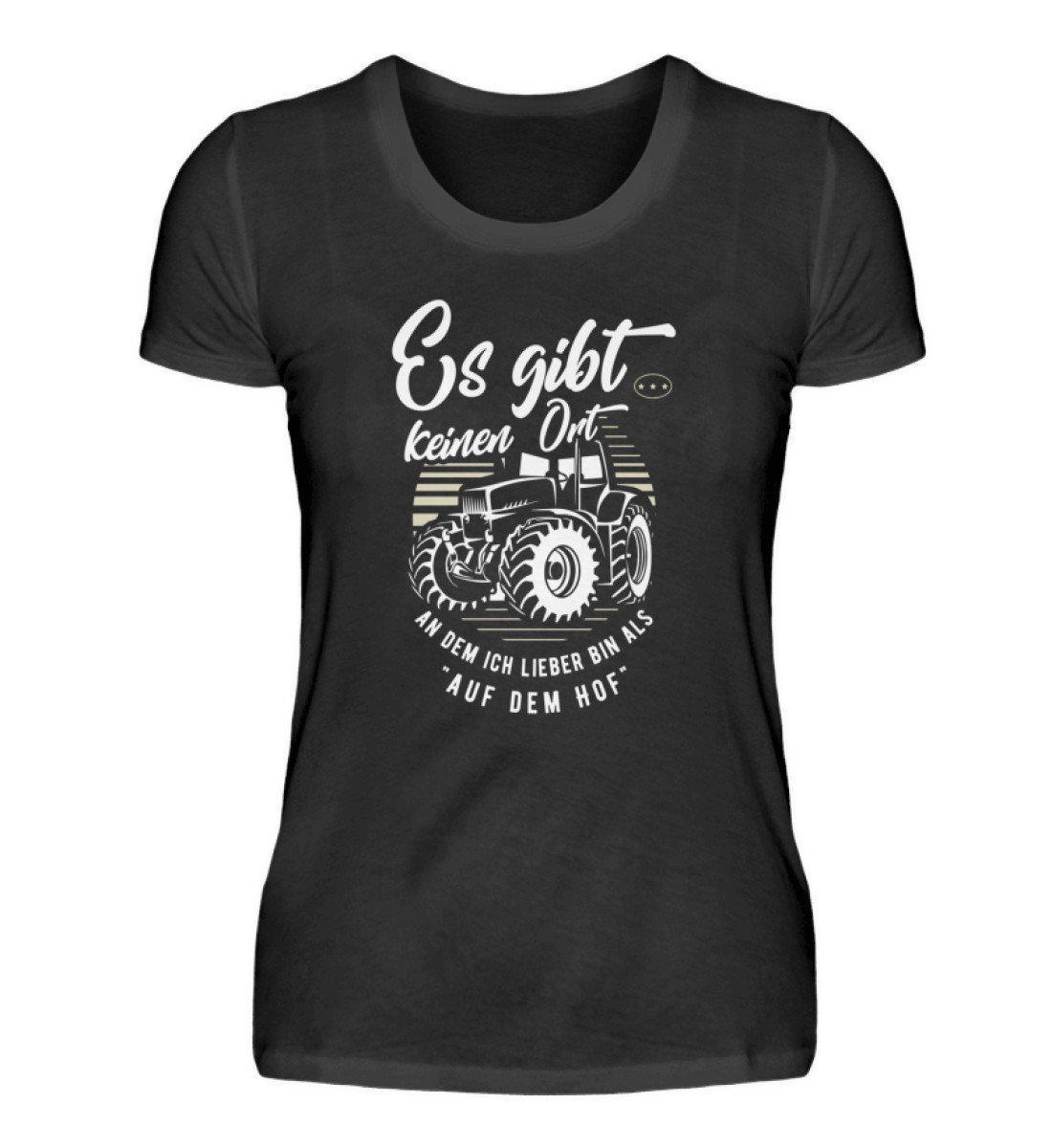 Ort auf dem Hof · Damen T-Shirt-Damen Basic T-Shirt-Black-S-Agrarstarz