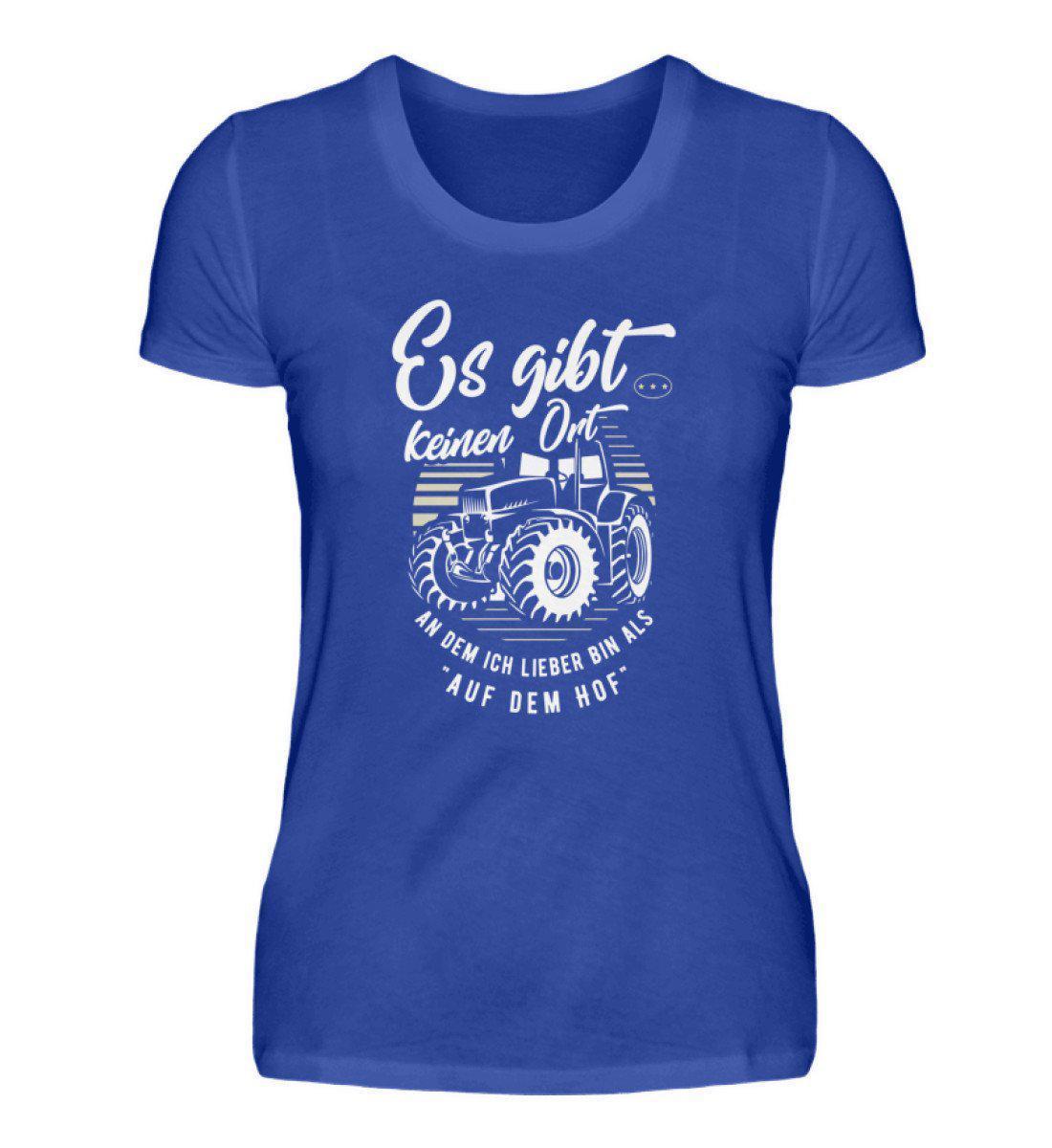 Ort auf dem Hof · Damen T-Shirt-Damen Basic T-Shirt-Neon Blue-S-Agrarstarz