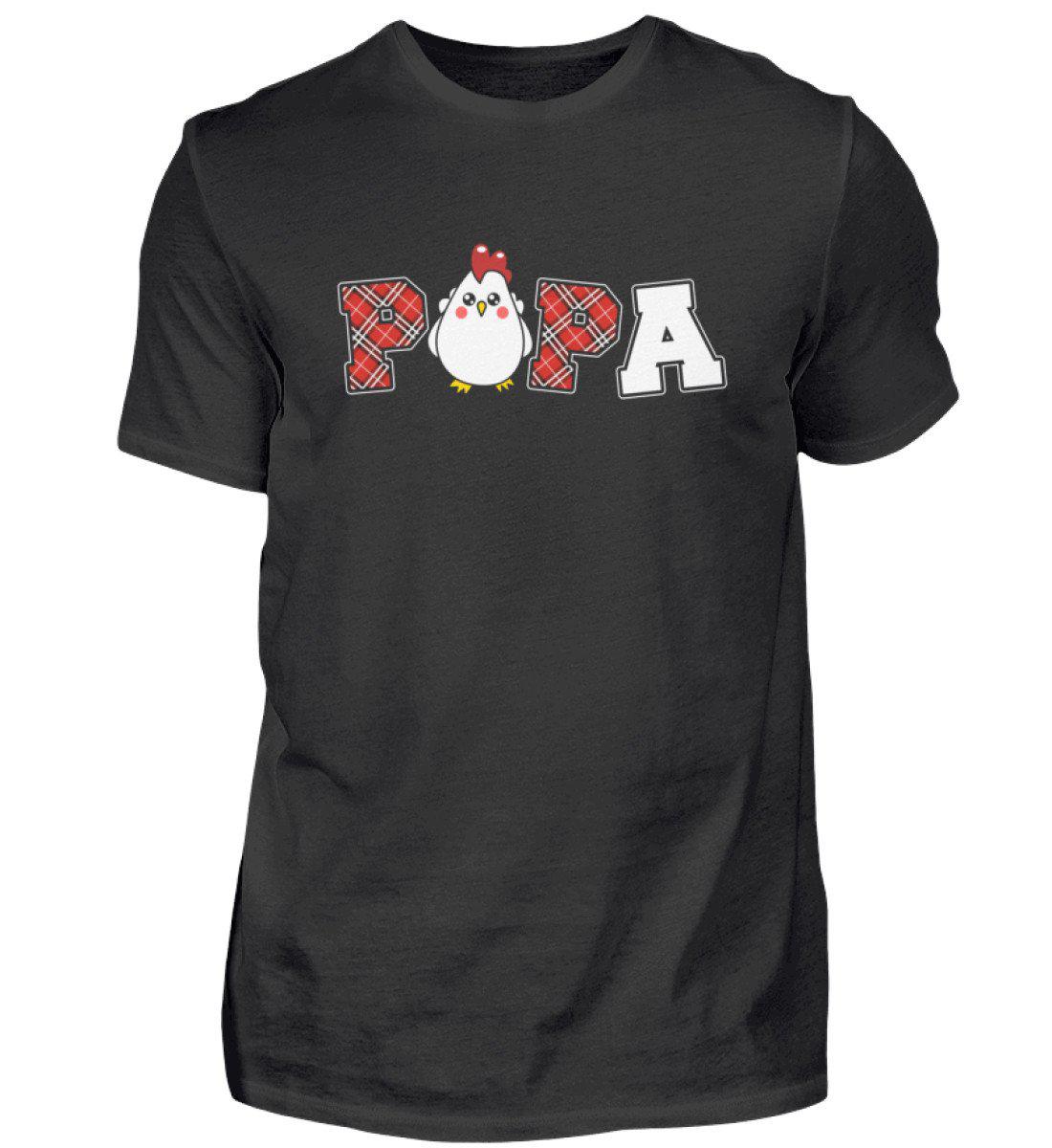 Papa Hühner · Herren T-Shirt-Herren Basic T-Shirt-Black-S-Agrarstarz