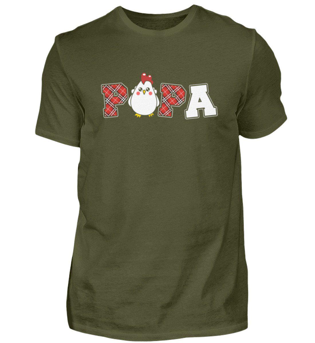 Papa Hühner · Herren T-Shirt-Herren Basic T-Shirt-Urban Khaki-S-Agrarstarz