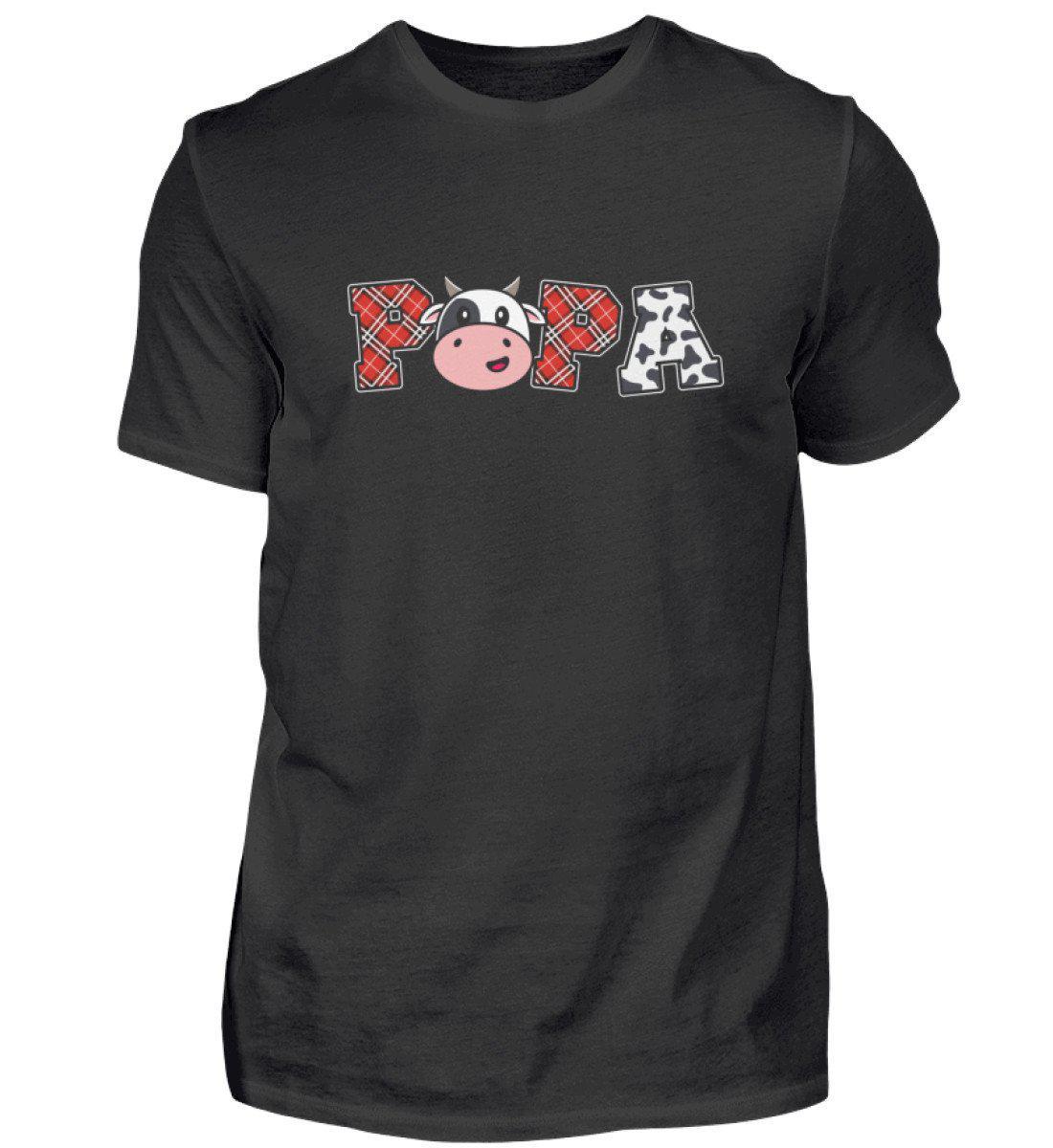 Papa Kühe · Herren T-Shirt-Herren Basic T-Shirt-Black-S-Agrarstarz