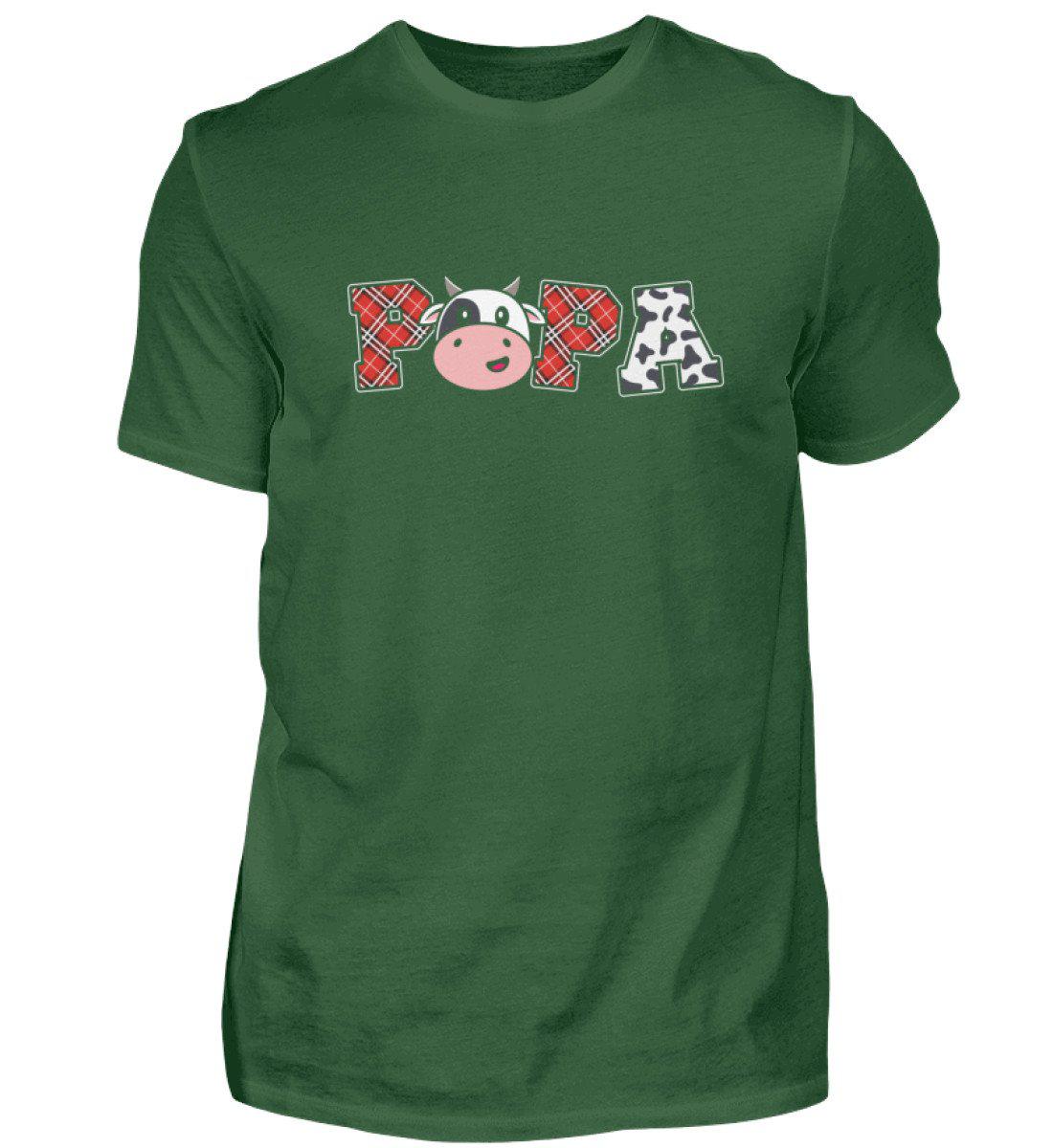 Papa Kühe · Herren T-Shirt-Herren Basic T-Shirt-Bottle Green-S-Agrarstarz