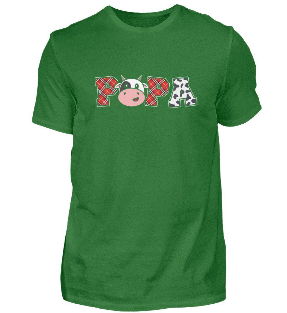 Papa Kühe · Herren T-Shirt-Herren Basic T-Shirt-Kelly Green-S-Agrarstarz