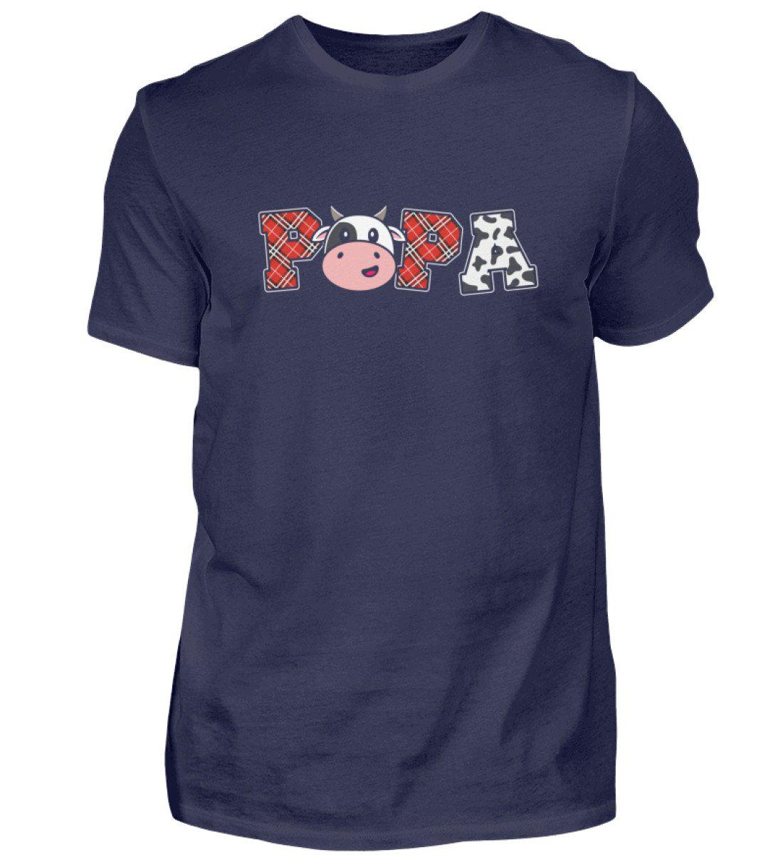 Papa Kühe · Herren T-Shirt-Herren Basic T-Shirt-Navy-S-Agrarstarz