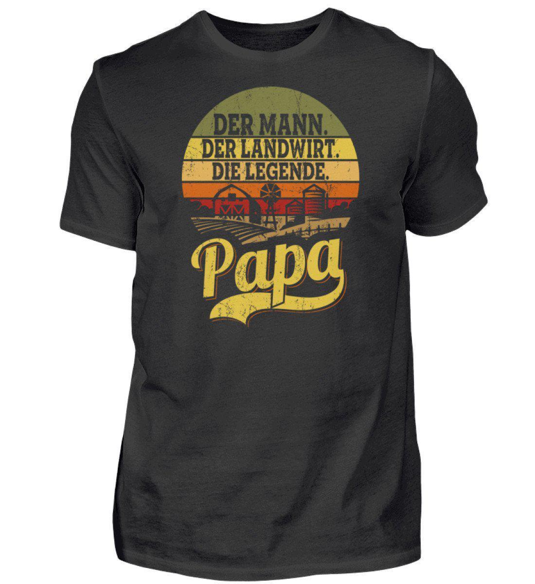 Papa Legende Retro · Herren T-Shirt-Herren Basic T-Shirt-Black-S-Agrarstarz