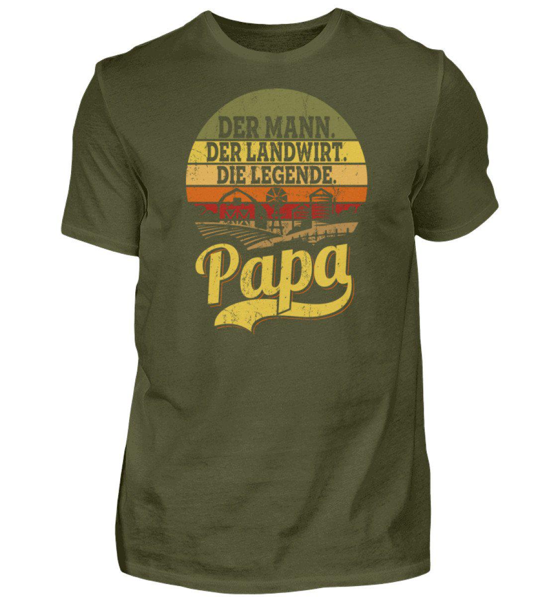 Papa Legende Retro · Herren T-Shirt-Herren Basic T-Shirt-Urban Khaki-S-Agrarstarz
