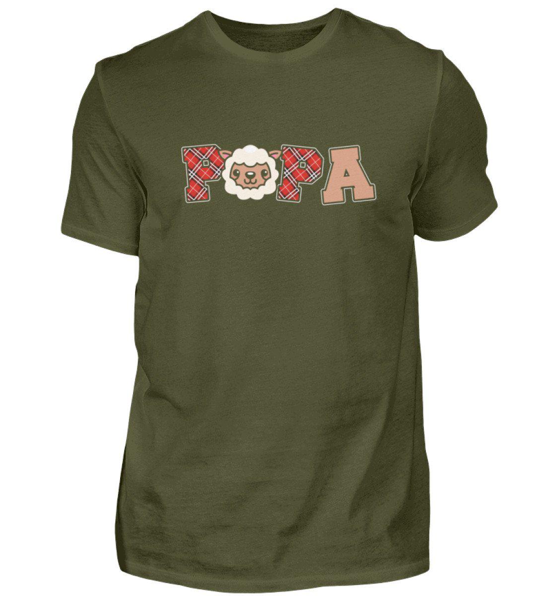 Papa Schafe · Herren T-Shirt-Herren Basic T-Shirt-Urban Khaki-S-Agrarstarz