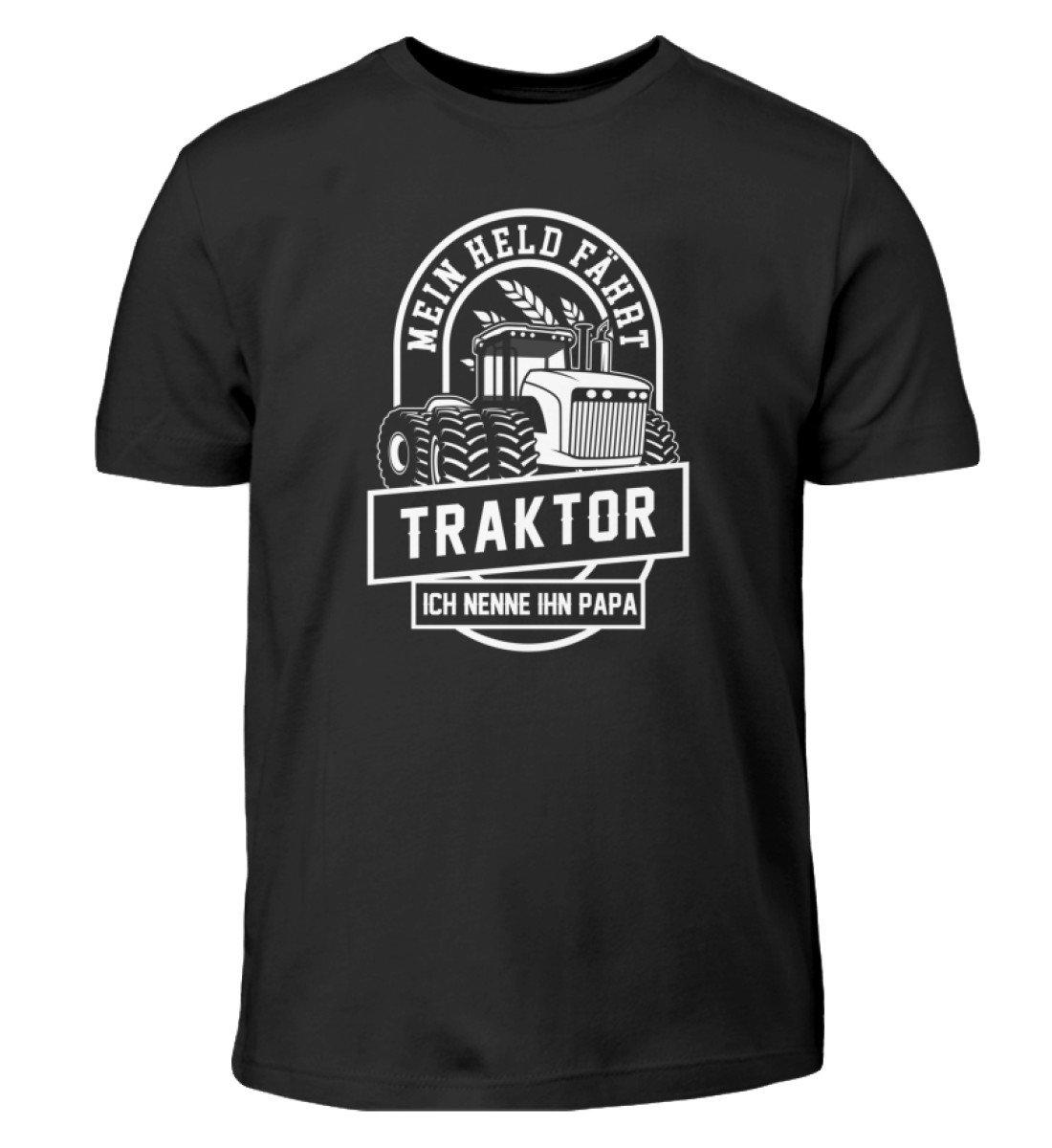 Papa Traktor Held · Kinder T-Shirt-Kinder T-Shirt-Black-3/4 (98/104)-Agrarstarz