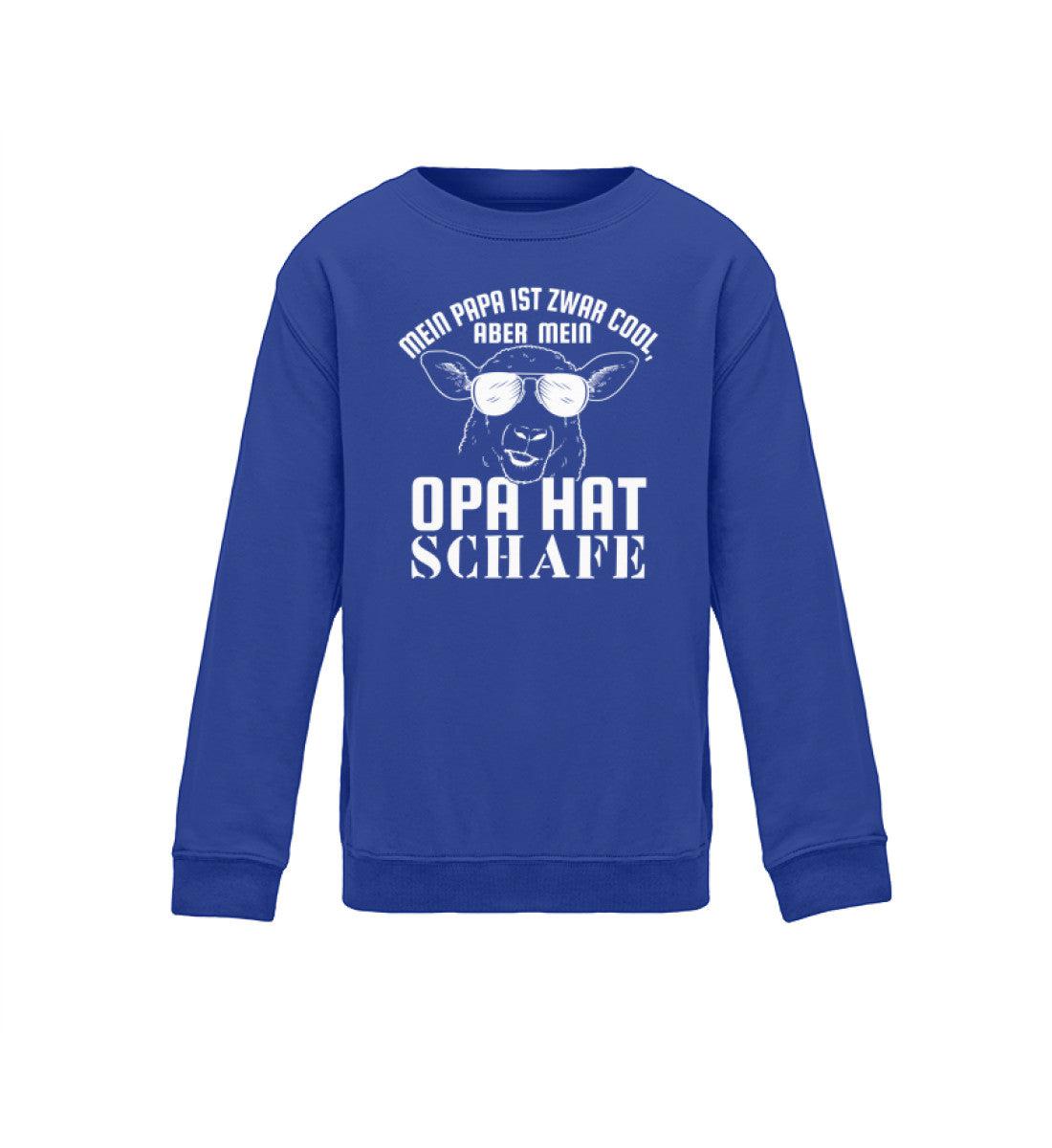 Papa ist zwar cool aber Opa hat Schafe · Kinder Sweatshirt-Kinder Sweatshirt-Royal Blue-12/14 (152/164)-Agrarstarz
