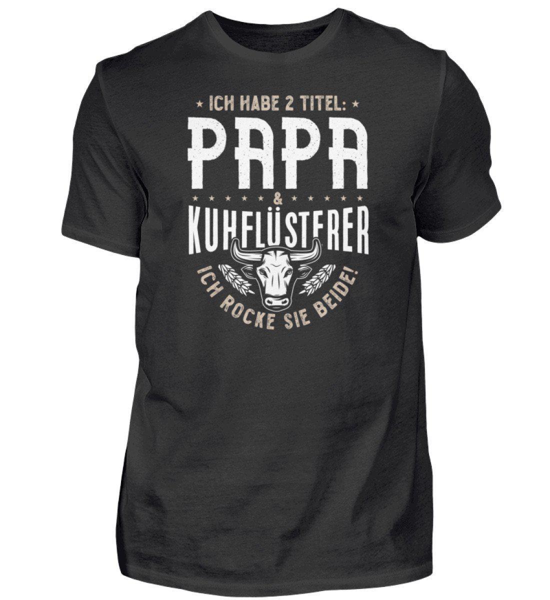 Papa und Kuhflüsterer · Herren T-Shirt-Herren Basic T-Shirt-Black-S-Agrarstarz