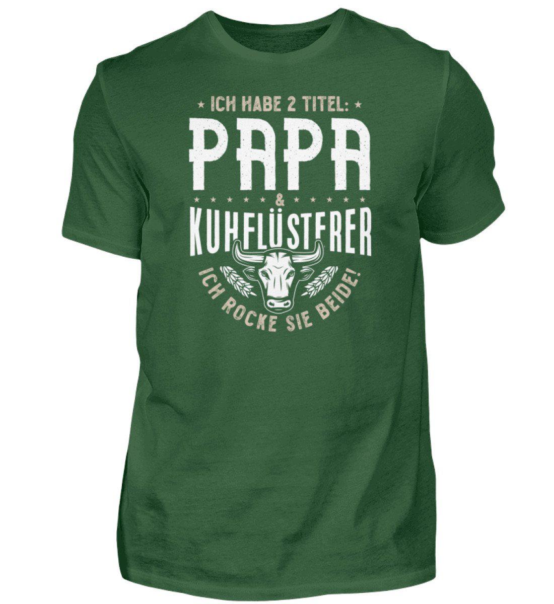 Papa und Kuhflüsterer · Herren T-Shirt-Herren Basic T-Shirt-Bottle Green-S-Agrarstarz