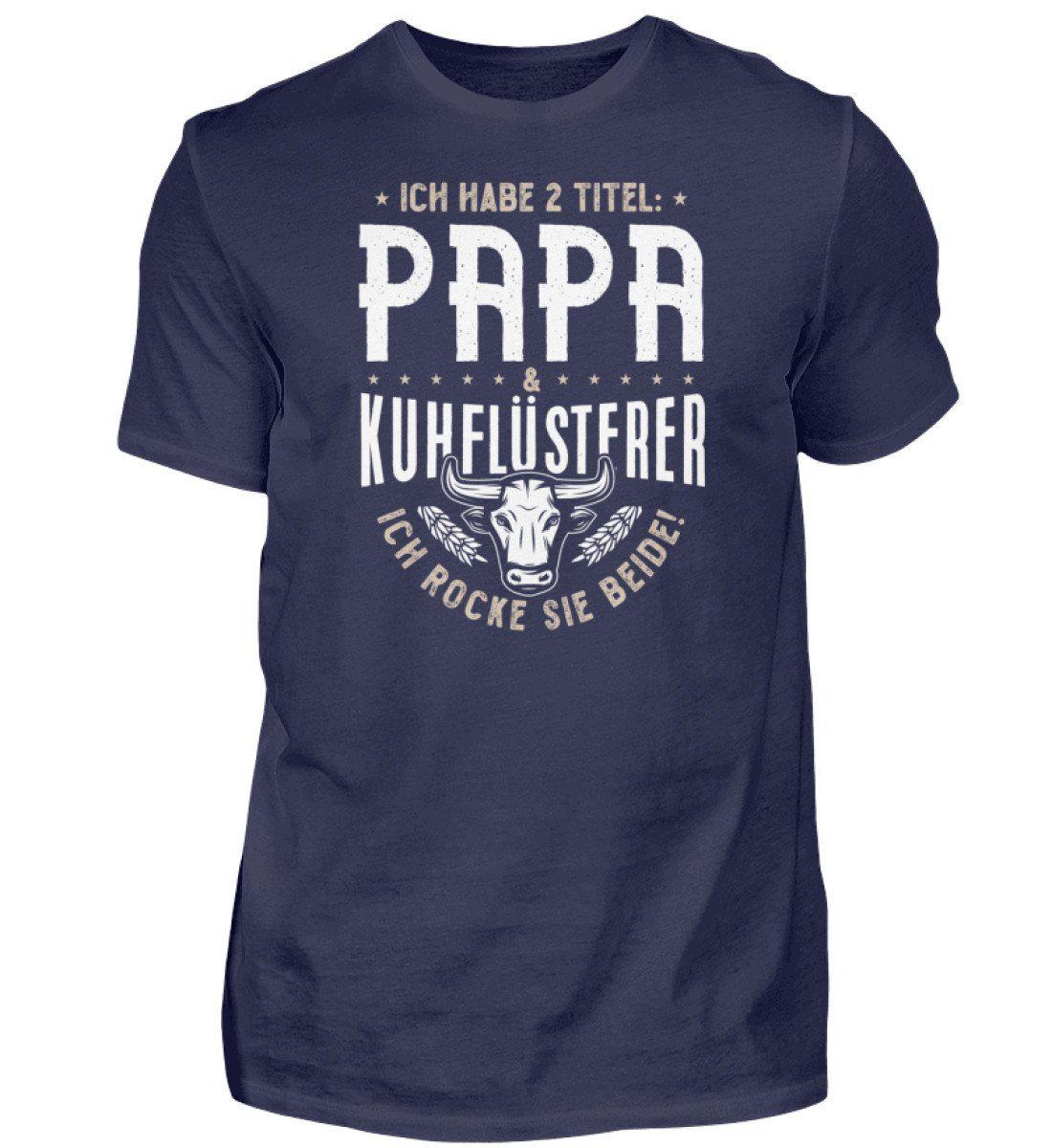 Papa und Kuhflüsterer · Herren T-Shirt-Herren Basic T-Shirt-Navy-S-Agrarstarz