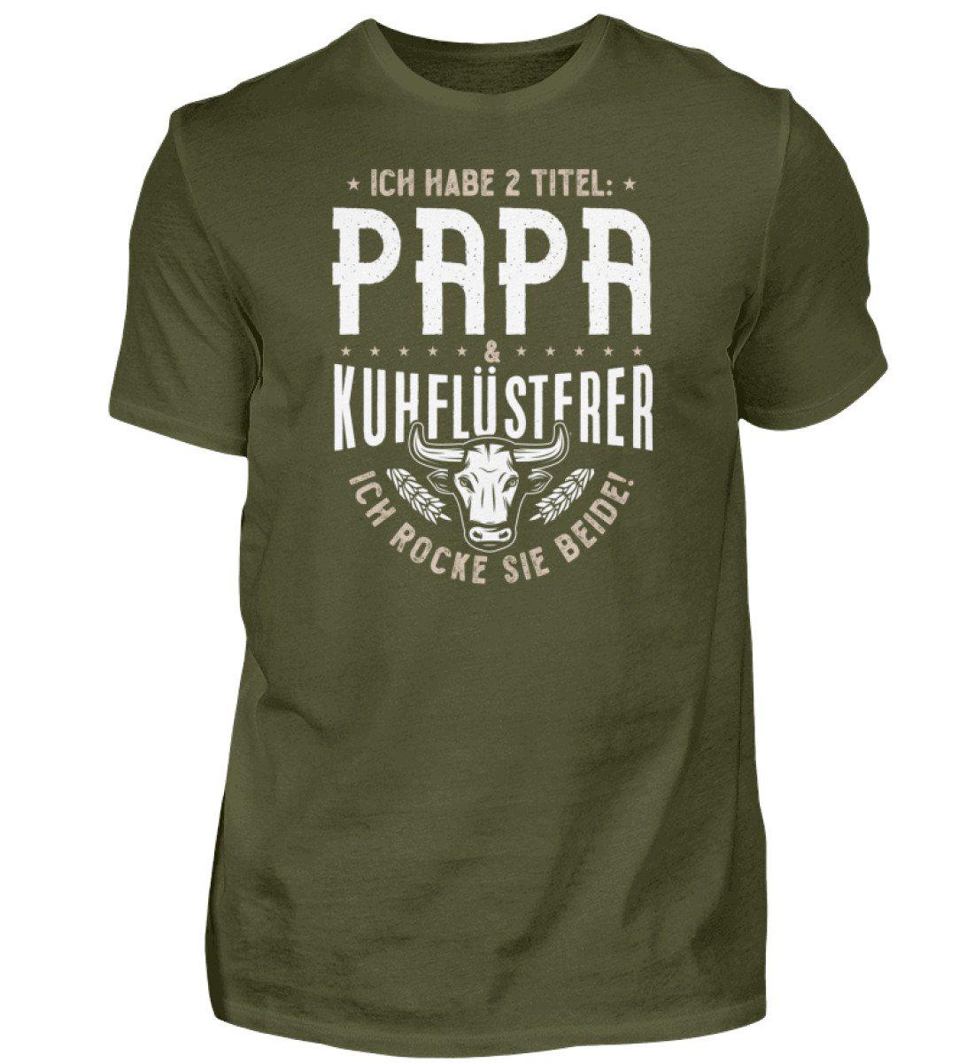 Papa und Kuhflüsterer · Herren T-Shirt-Herren Basic T-Shirt-Urban Khaki-S-Agrarstarz