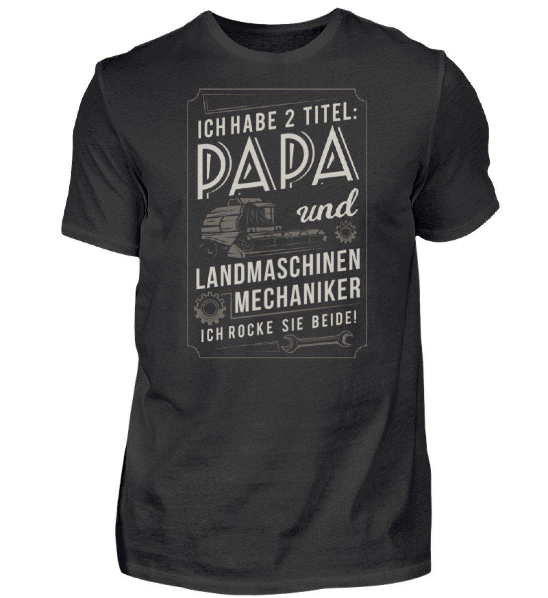 Papa und Landmaschinenmechaniker · Herren T-Shirt-Herren Basic T-Shirt-Black-S-Agrarstarz