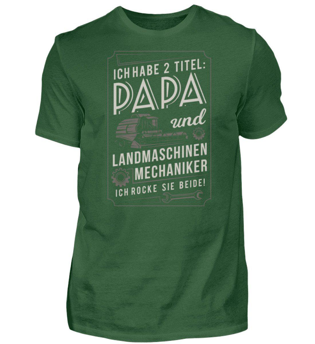 Papa und Landmaschinenmechaniker · Herren T-Shirt-Herren Basic T-Shirt-Bottle Green-S-Agrarstarz