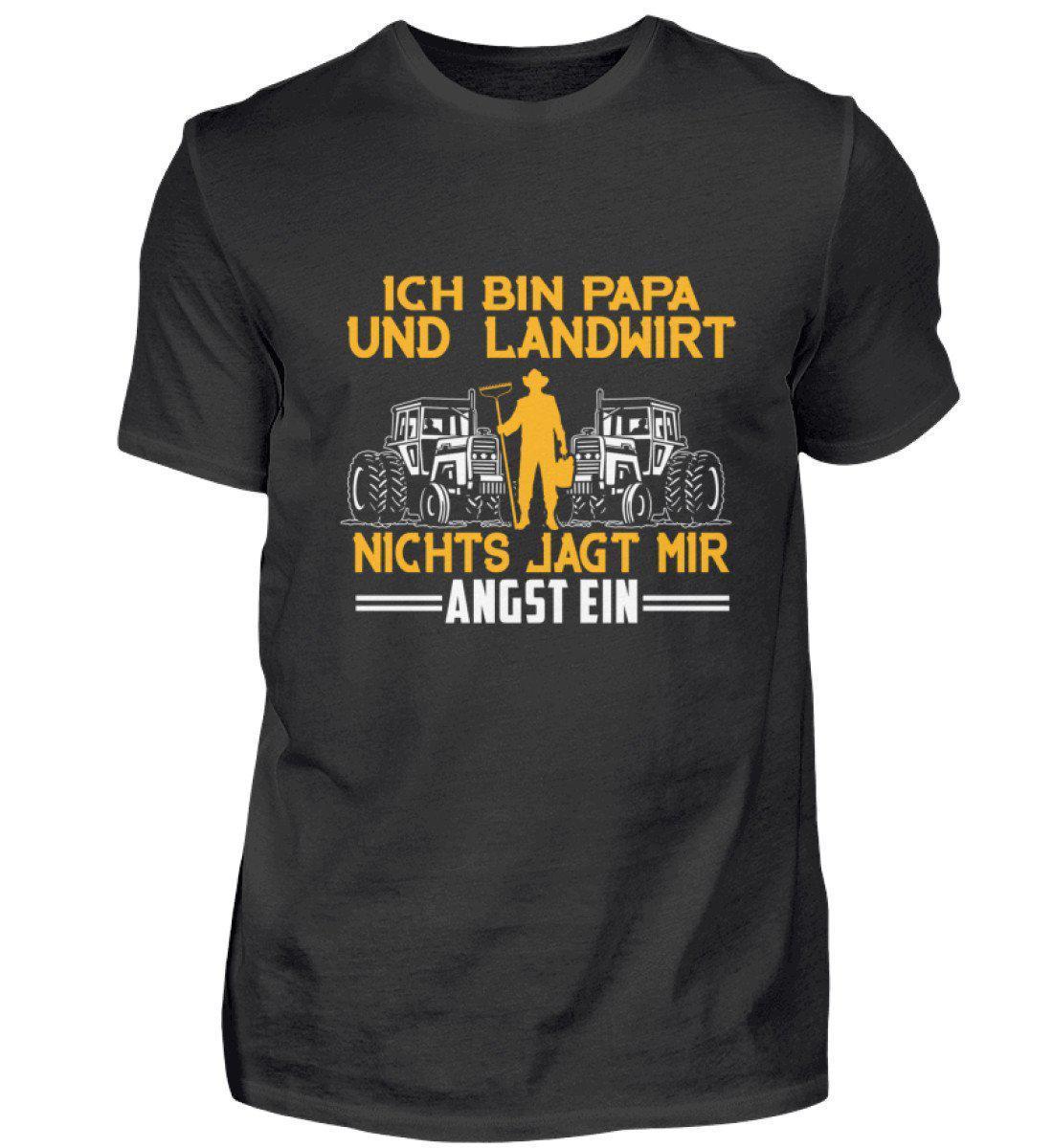 Papa und Landwirt · Herren T-Shirt-Herren Basic T-Shirt-Black-S-Agrarstarz