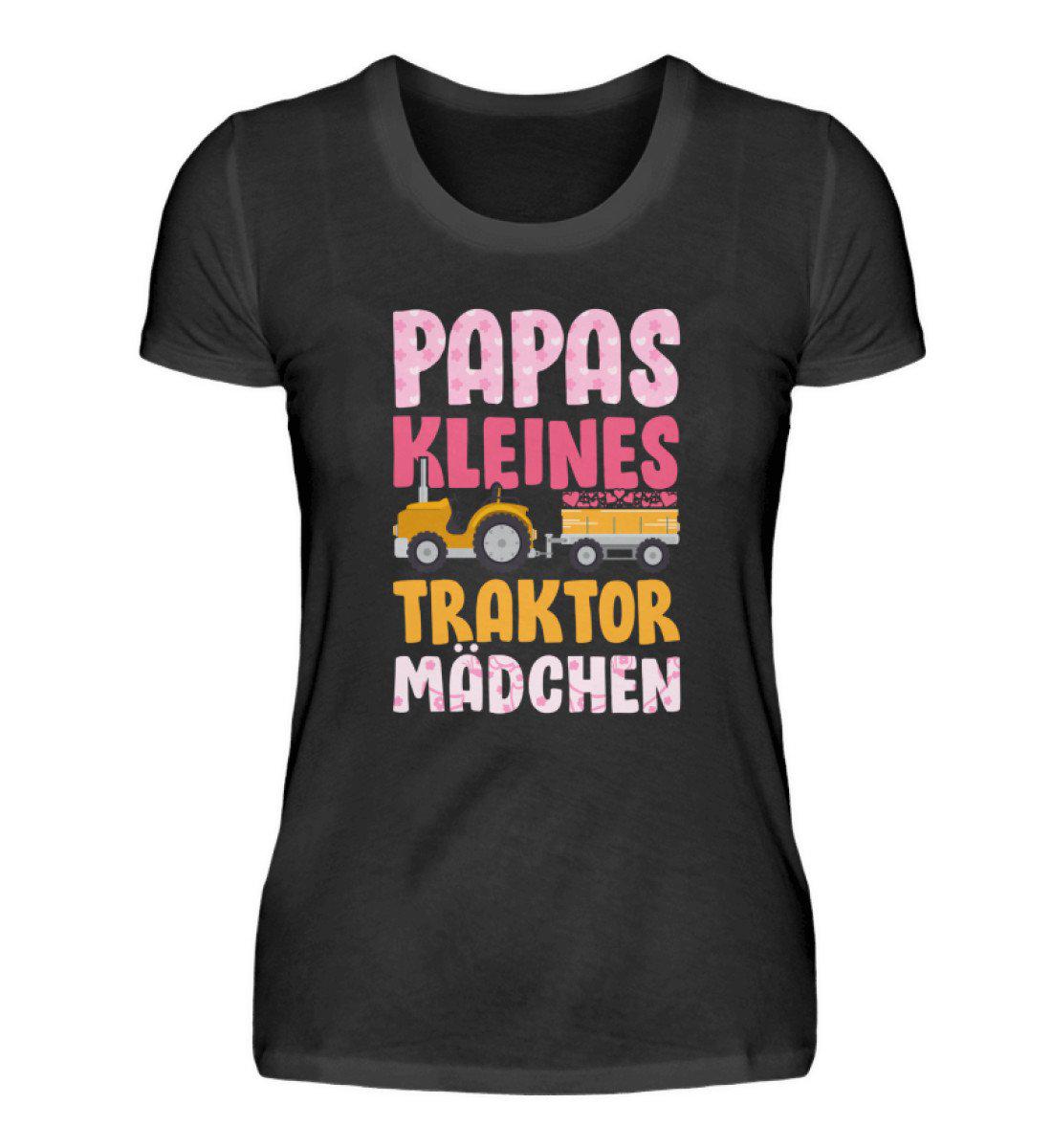 Papas Traktor Mädchen · Damen T-Shirt-Damen Basic T-Shirt-Black-S-Agrarstarz
