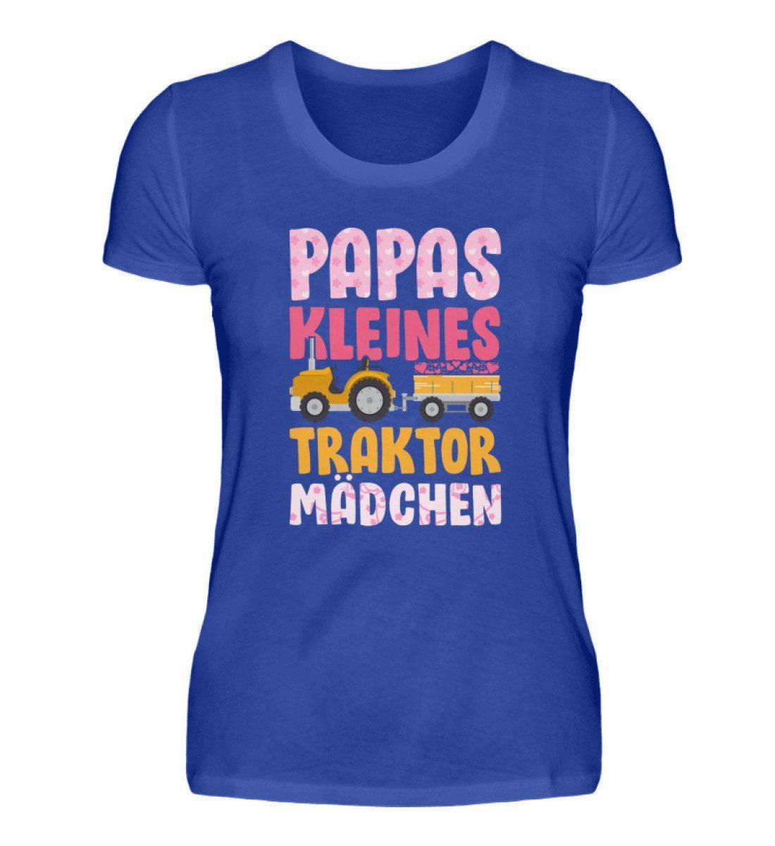 Papas Traktor Mädchen · Damen T-Shirt-Damen Basic T-Shirt-Neon Blue-S-Agrarstarz