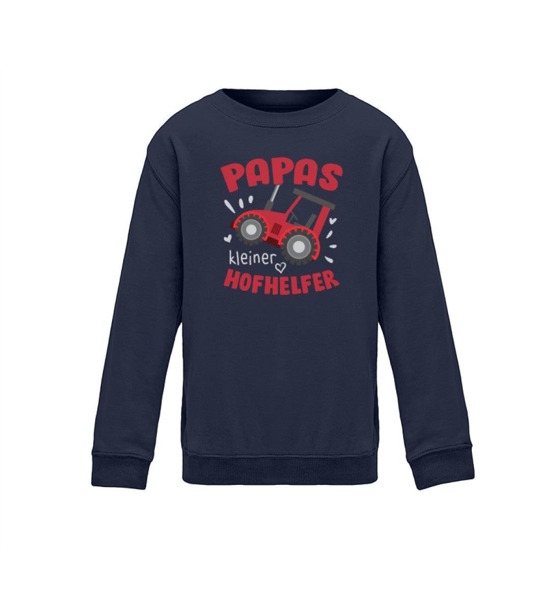 Papas kleiner Hofhelfer · Kinder Sweatshirt-Kinder Sweatshirt-Oxford Navy-12/14 (152/164)-Agrarstarz