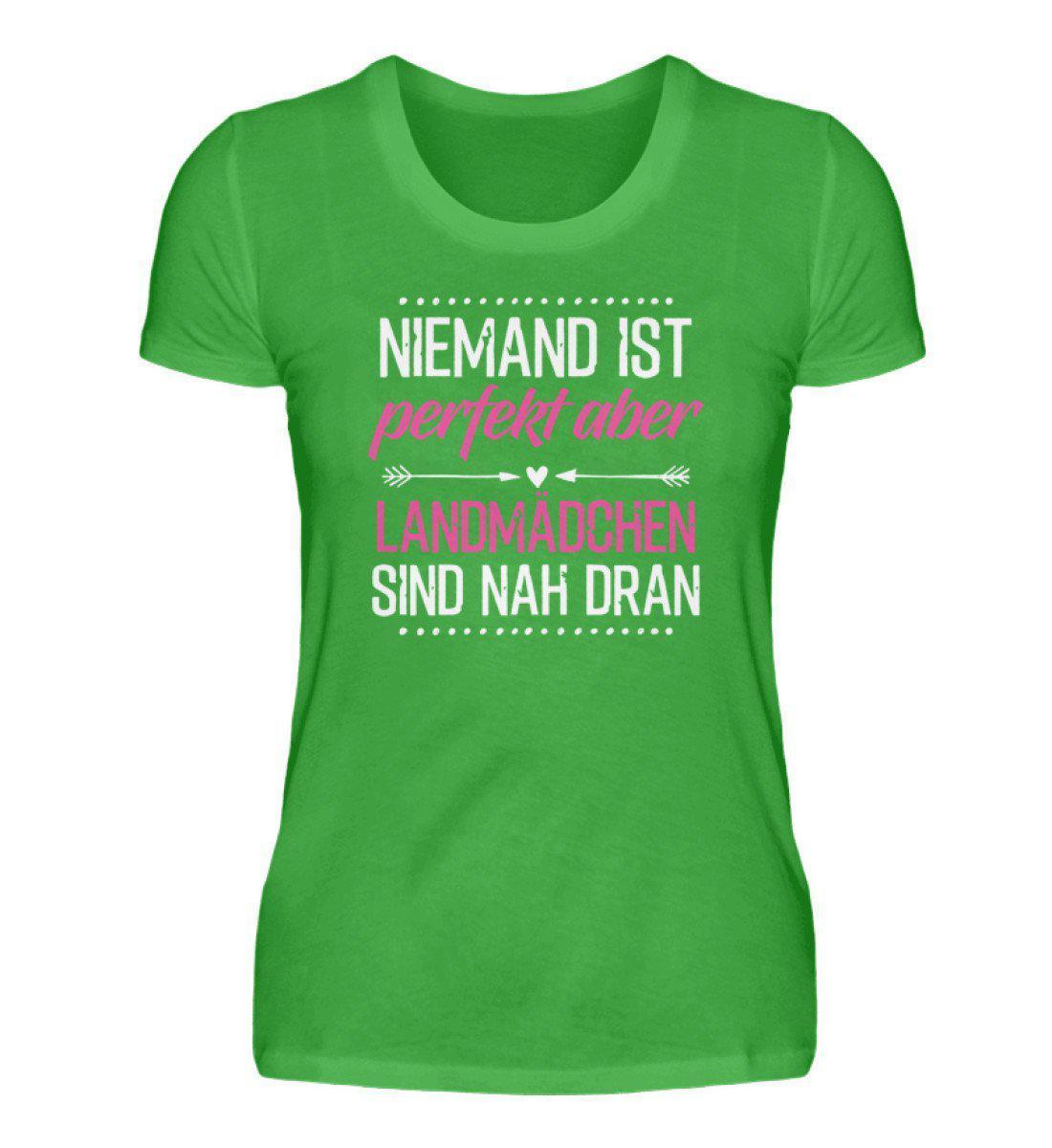 Perfekt Landmädchen · Damen T-Shirt-Damen Basic T-Shirt-Green Apple-S-Agrarstarz