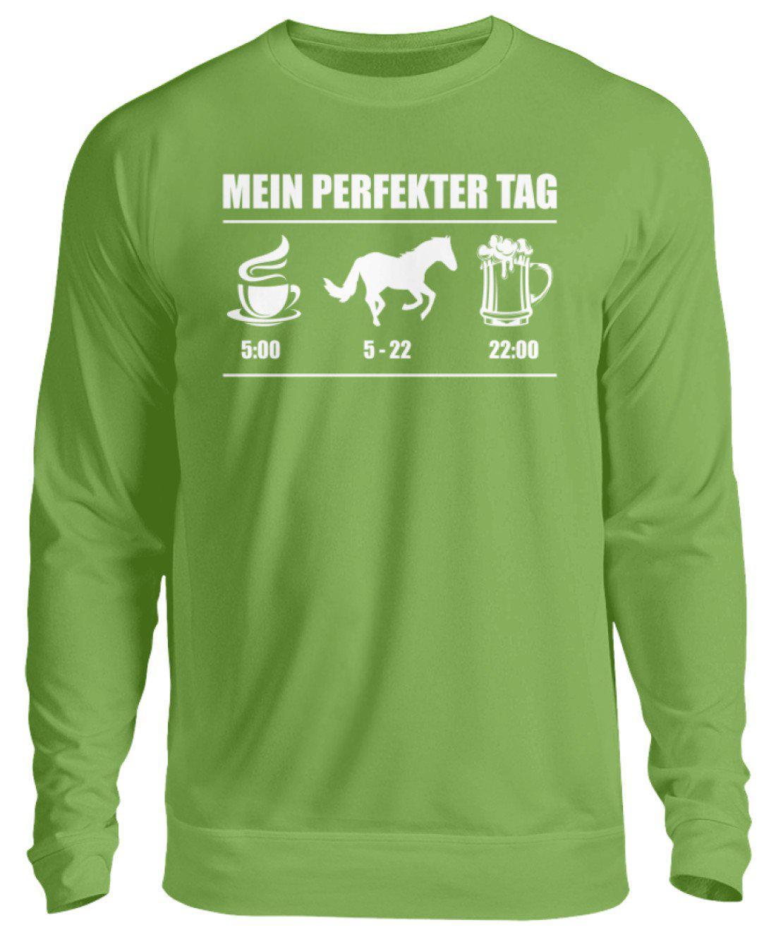 Perfekter Tag Pferd 2 · Unisex Sweatshirt Pullover-Unisex Sweatshirt-LimeGreen-S-Agrarstarz