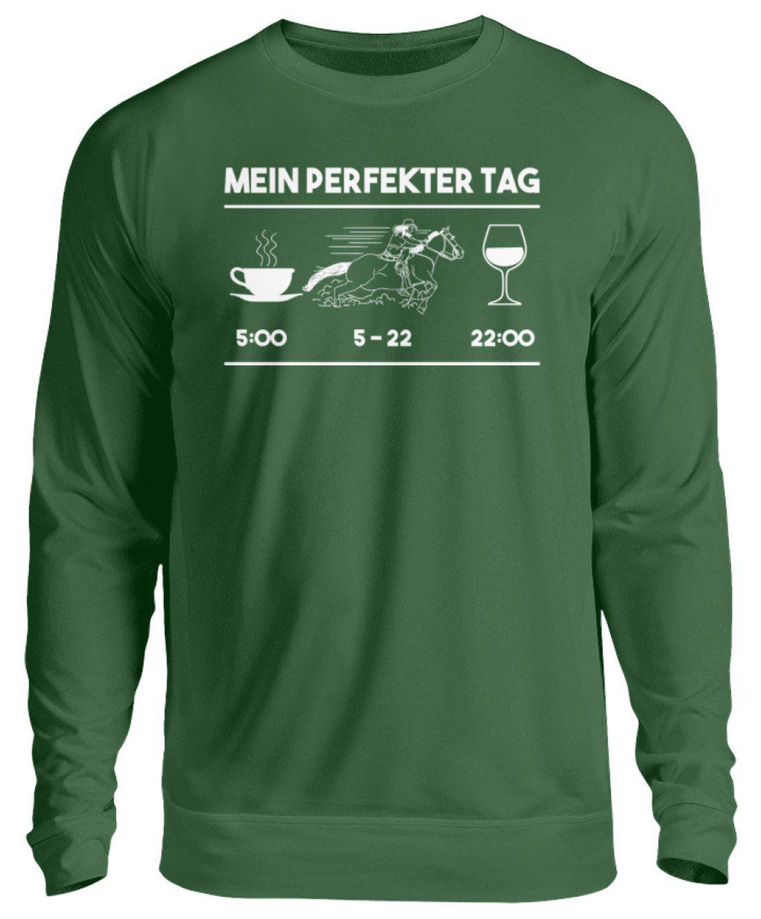 Perfekter Tag Pferd · Unisex Sweatshirt Pullover-Unisex Sweatshirt-Bottle Green-S-Agrarstarz