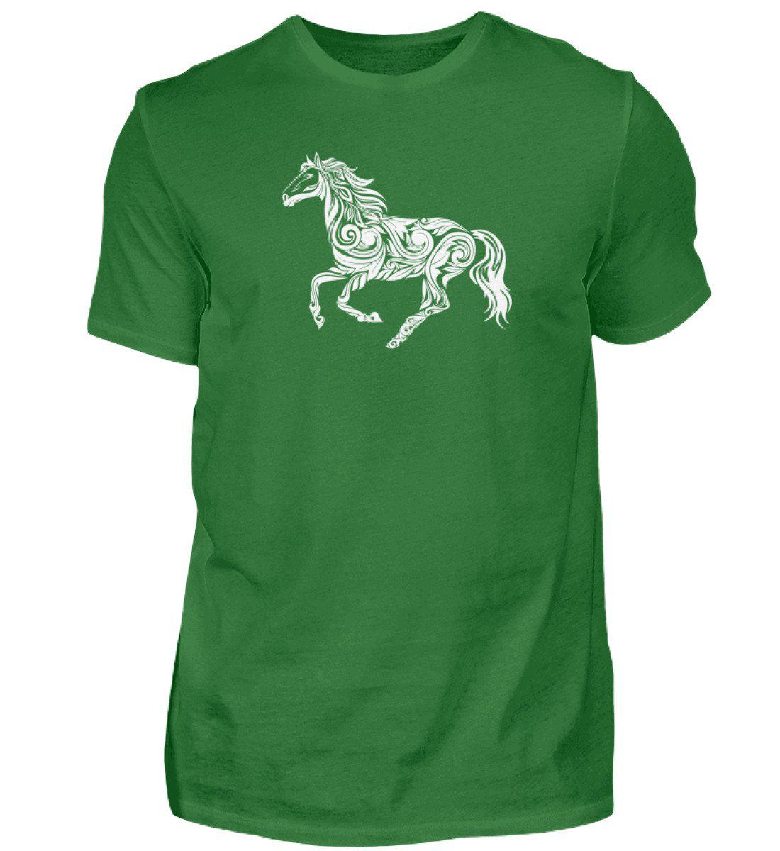 Pferd Abstrakt · Herren T-Shirt-Herren Basic T-Shirt-Kelly Green-S-Agrarstarz