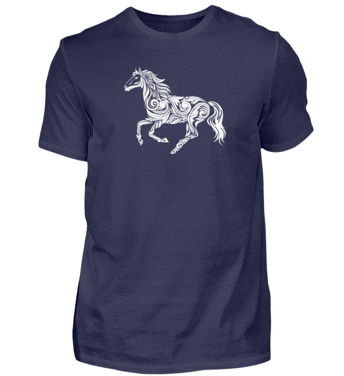 Pferd Abstrakt · Herren T-Shirt-Herren Basic T-Shirt-Navy-S-Agrarstarz