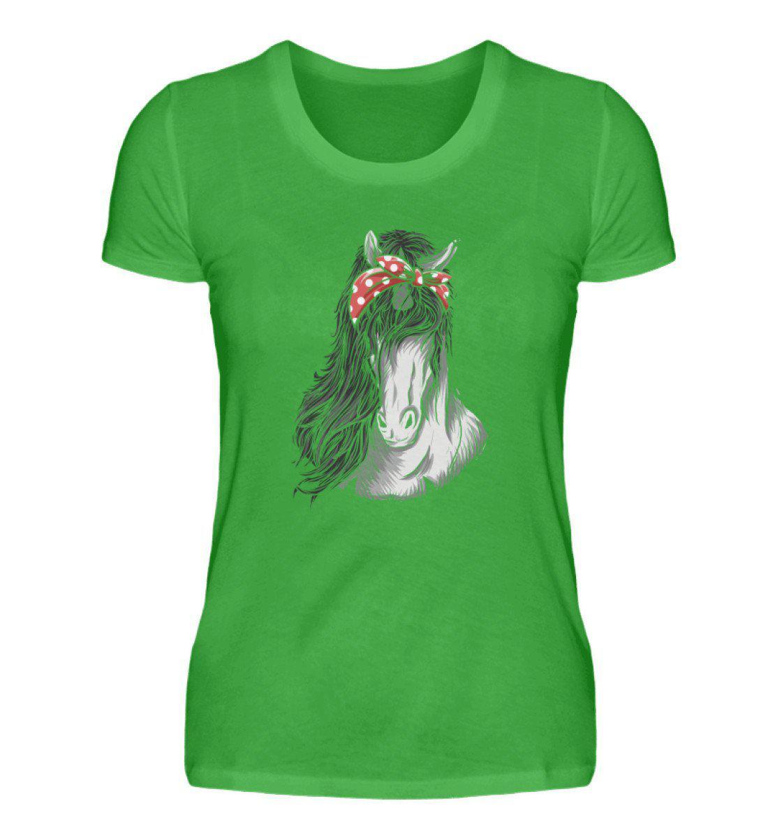 Pferd Band · Damen T-Shirt-Damen Basic T-Shirt-Green Apple-S-Agrarstarz