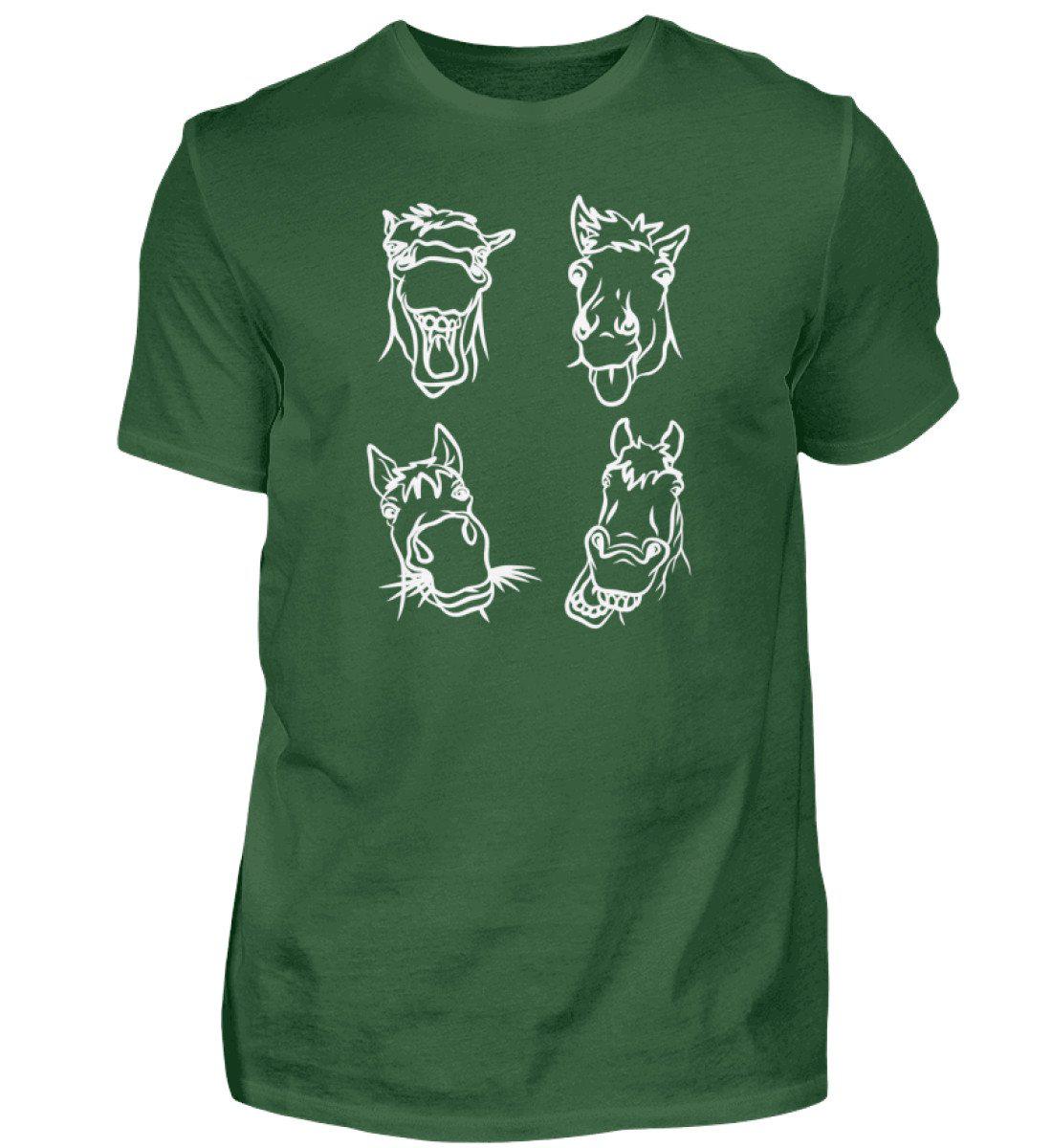 Pferd Gesichter · Herren T-Shirt-Herren Basic T-Shirt-Bottle Green-S-Agrarstarz