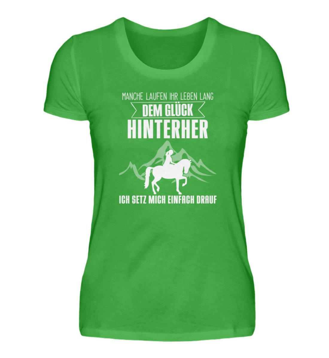 Pferd Glück · Damen T-Shirt-Damen Basic T-Shirt-Green Apple-S-Agrarstarz