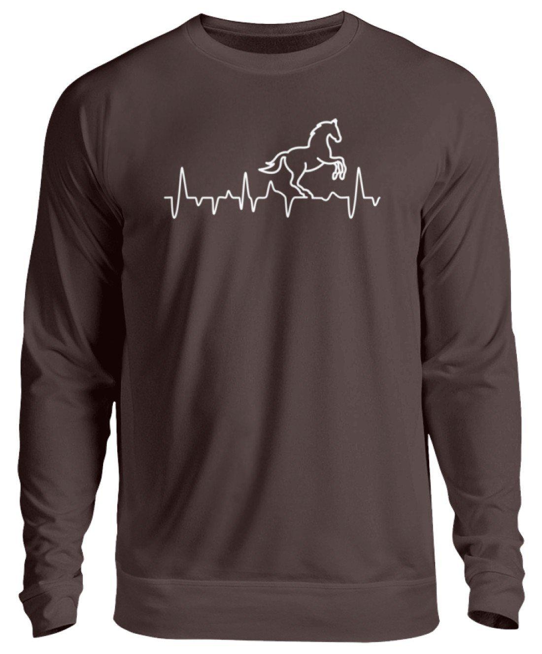 Pferd Heartbeat · Unisex Sweatshirt Pullover-Unisex Sweatshirt-Hot Chocolate-S-Agrarstarz