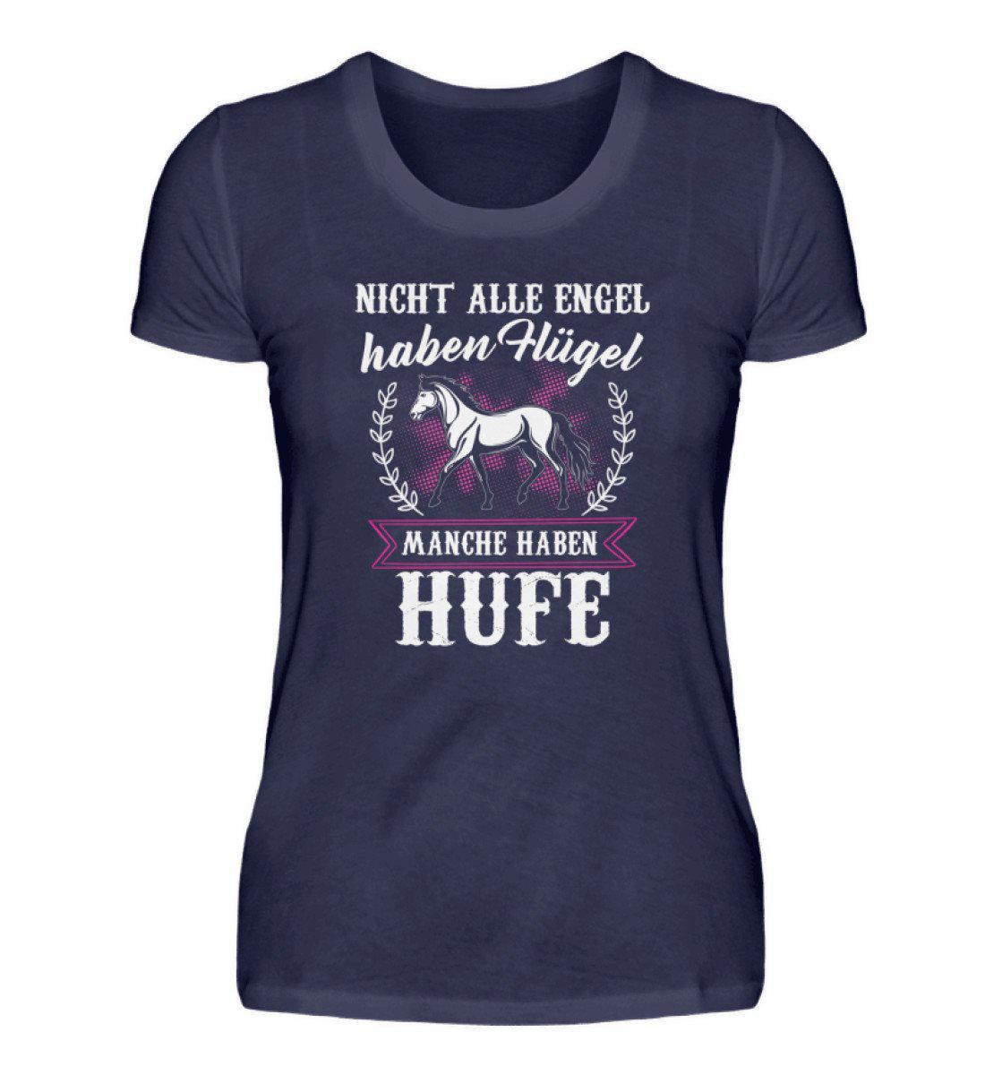 Pferd Hufe statt Flügel · Damen T-Shirt-Damen Basic T-Shirt-Navy-S-Agrarstarz