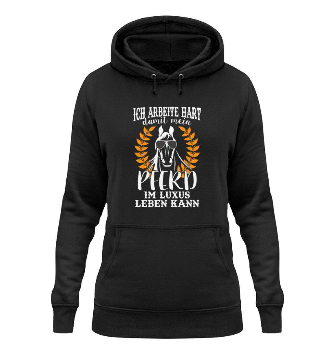 Pferd Luxus · Damen Hoodie-Damen Hoodie-Jet Black-XS-Agrarstarz