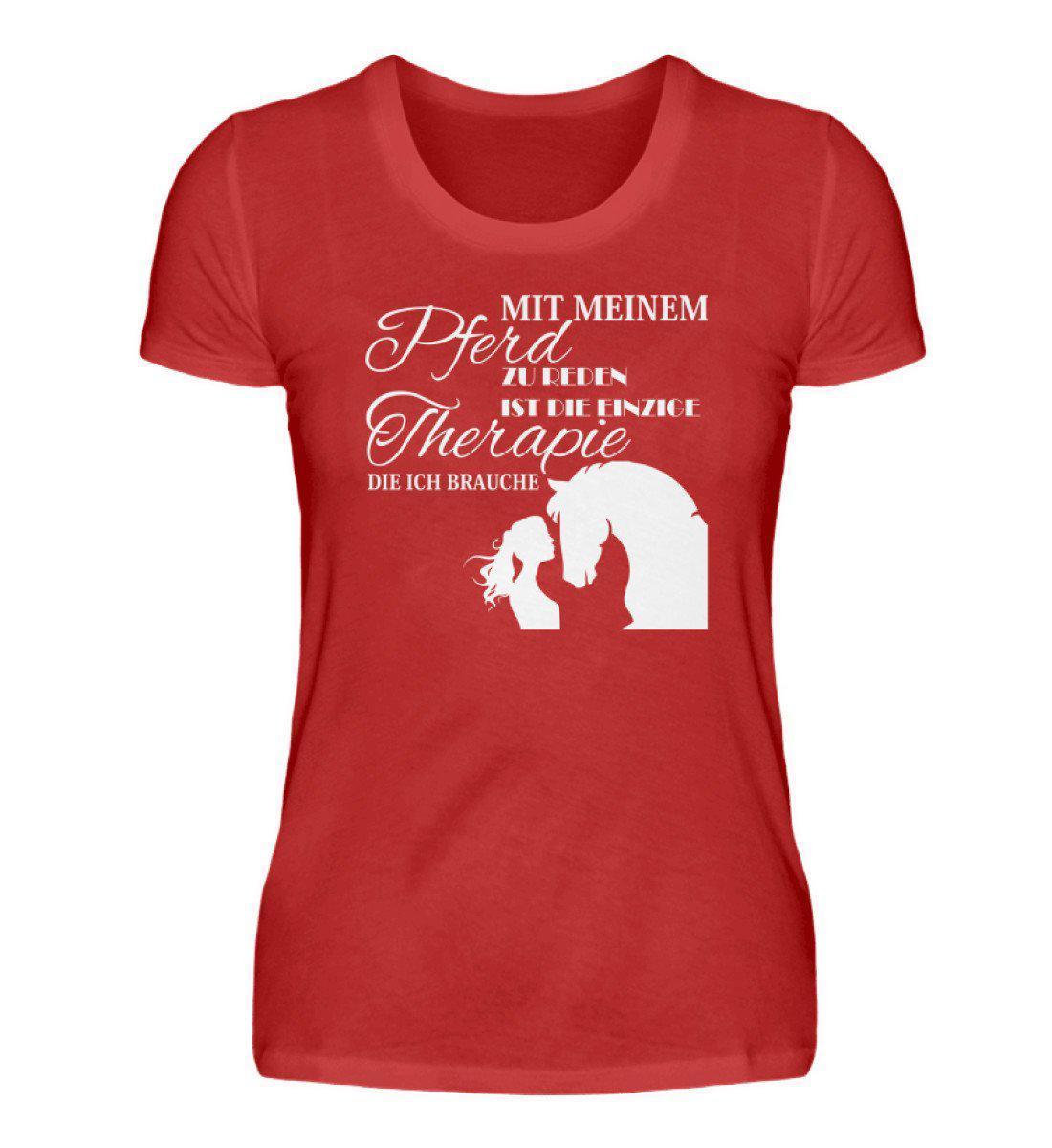 Pferd reden Therapie · Damen T-Shirt-Damen Basic T-Shirt-Red-S-Agrarstarz