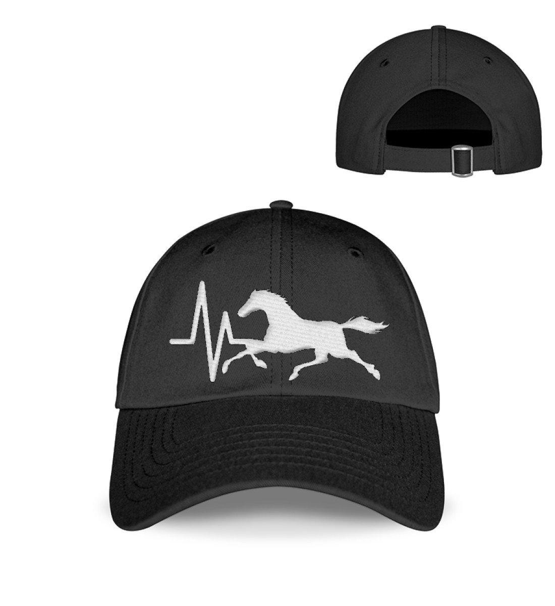 Pferde Heartbeat · Kappe-Baseball Cap mit Stick-Black-Einheitsgröße-Agrarstarz