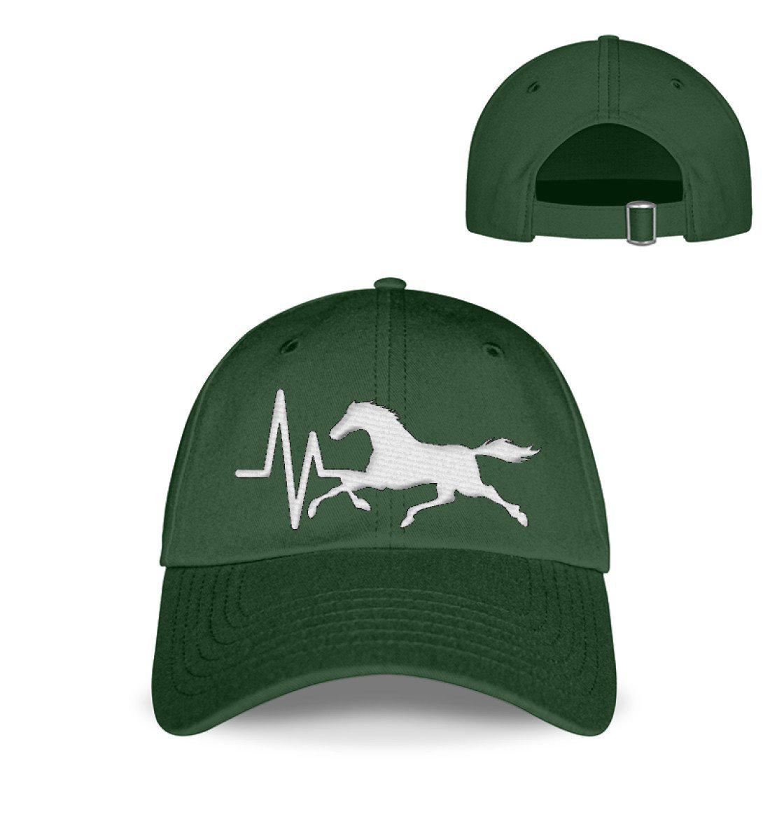 Pferde Heartbeat · Kappe-Baseball Cap mit Stick-Bottle Green-Einheitsgröße-Agrarstarz