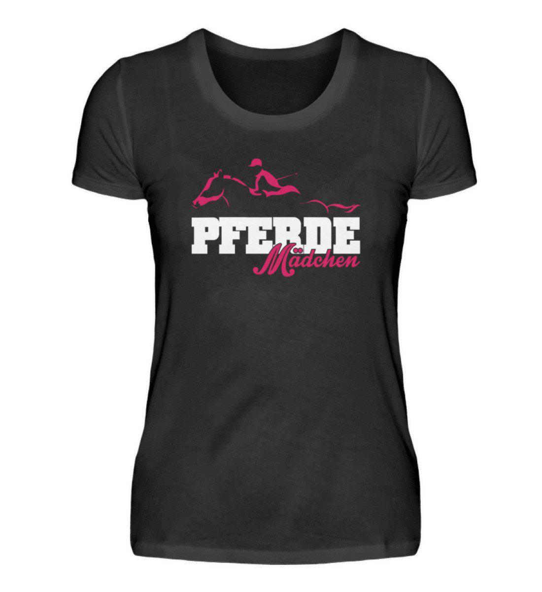 Pferde Mädchen · Damen T-Shirt-Damen Basic T-Shirt-Black-S-Agrarstarz