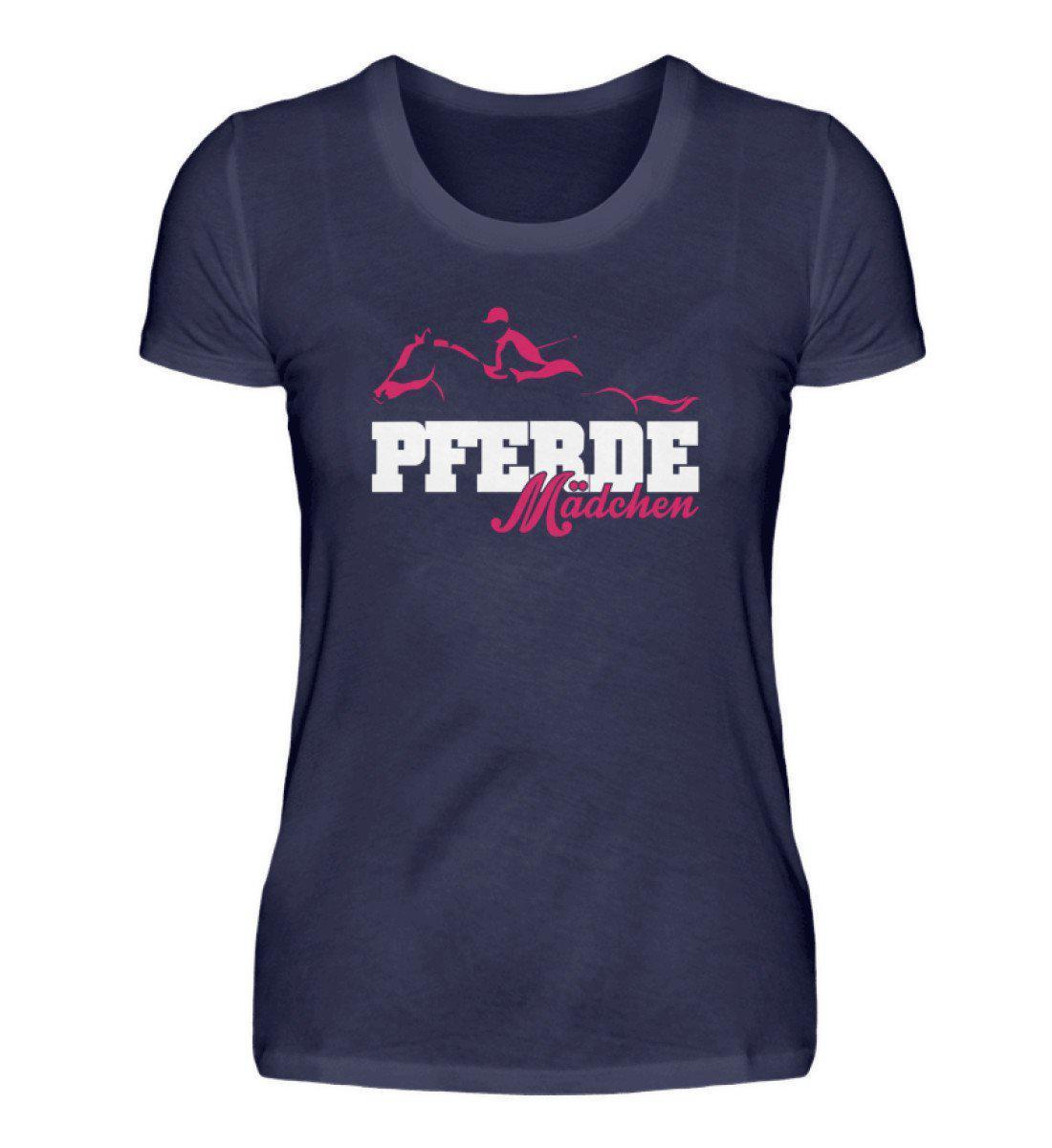 Pferde Mädchen · Damen T-Shirt-Damen Basic T-Shirt-Navy-S-Agrarstarz