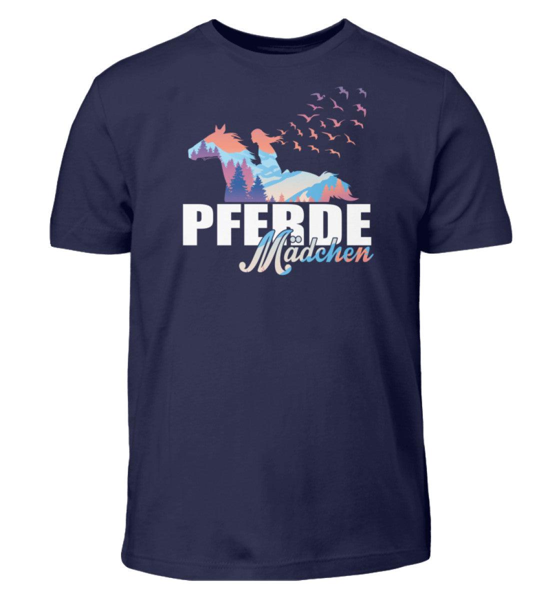 Pferde Mädchen · Kinder T-Shirt-Kinder T-Shirt-Navy-12/14 (152/164)-Agrarstarz