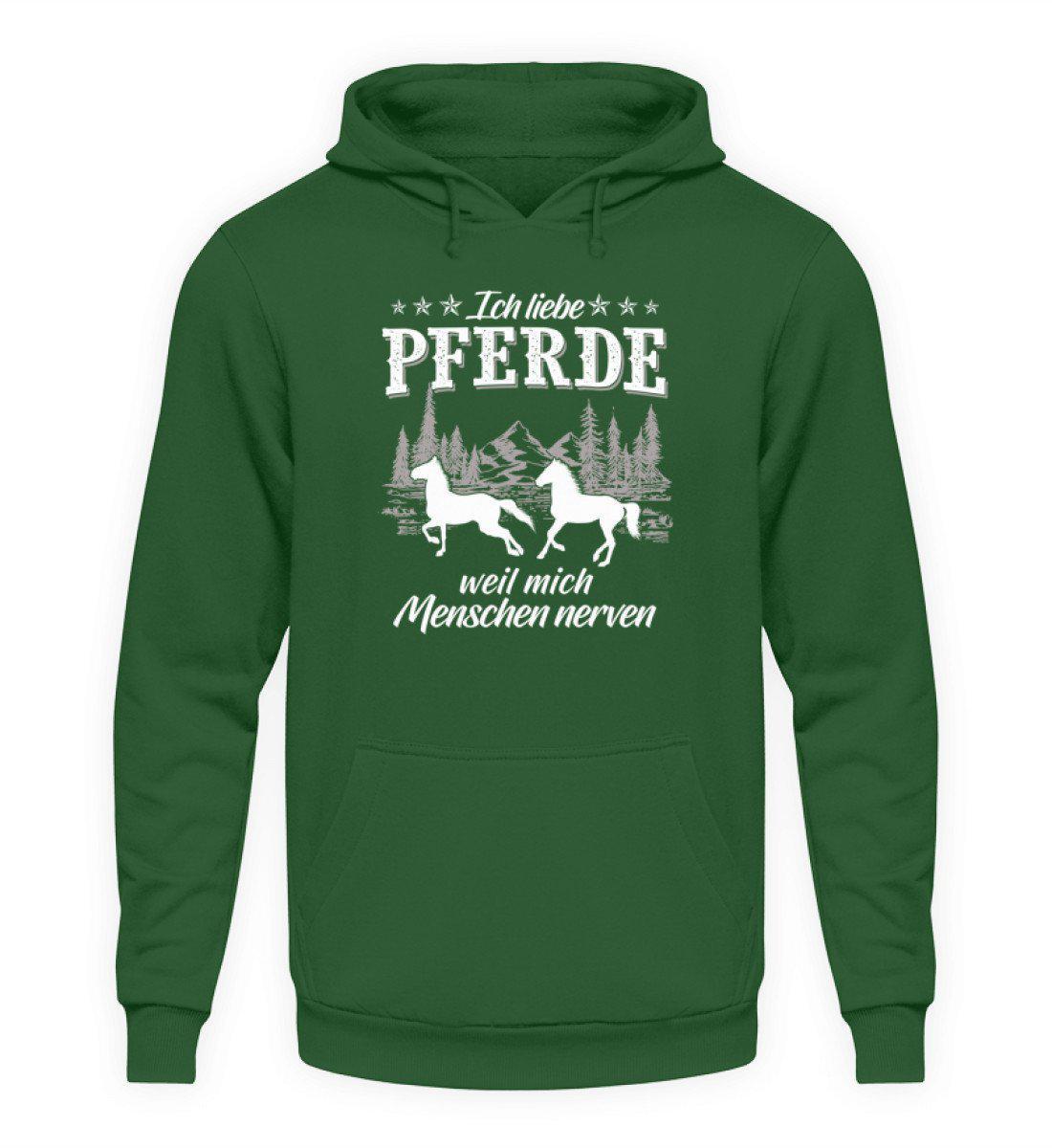 Pferde Menschen nerven · Unisex Kapuzenpullover Hoodie-Unisex Hoodie-Bottle Green-S-Agrarstarz