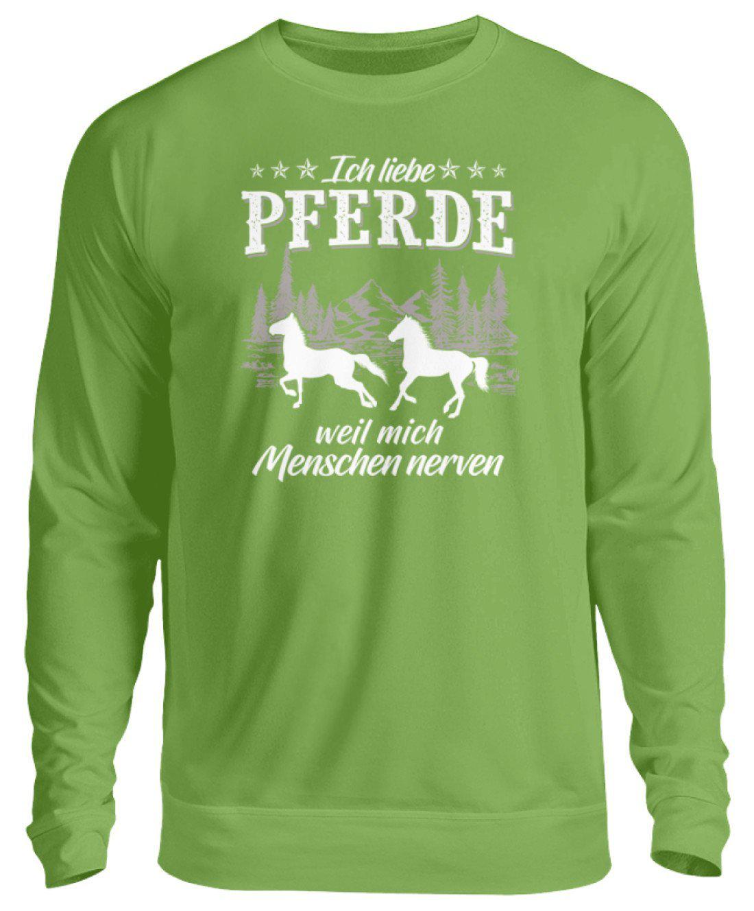 Pferde Menschen nerven · Unisex Sweatshirt Pullover-Unisex Sweatshirt-LimeGreen-S-Agrarstarz